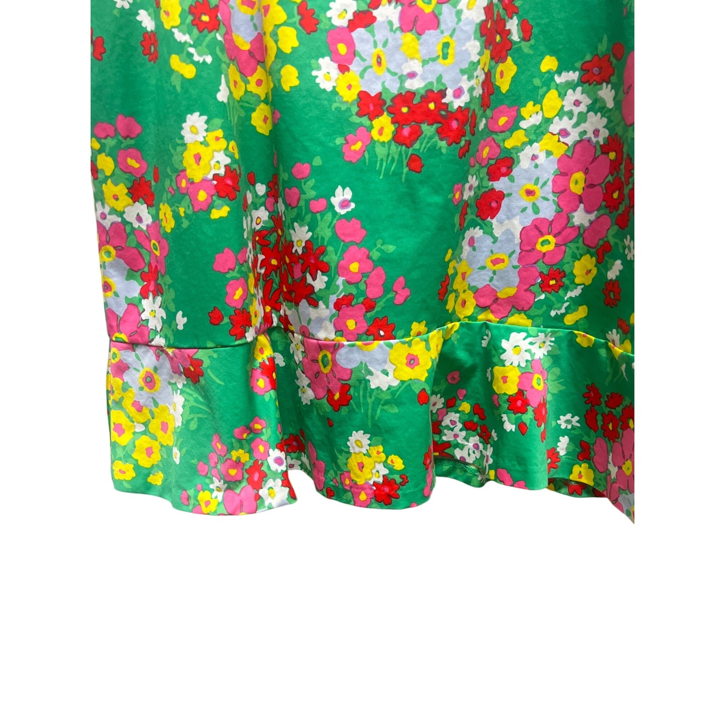 Talbots Springtime Green Floral Shift Dress