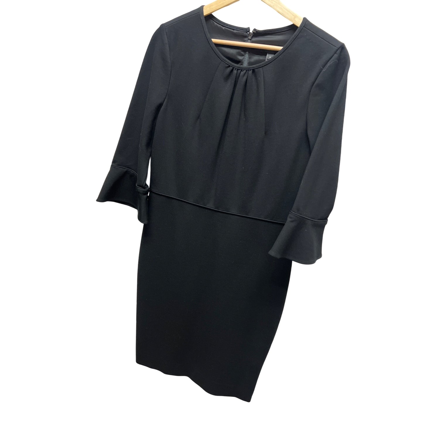 J. Crew Black Sheath Dress with Bell Sleeves