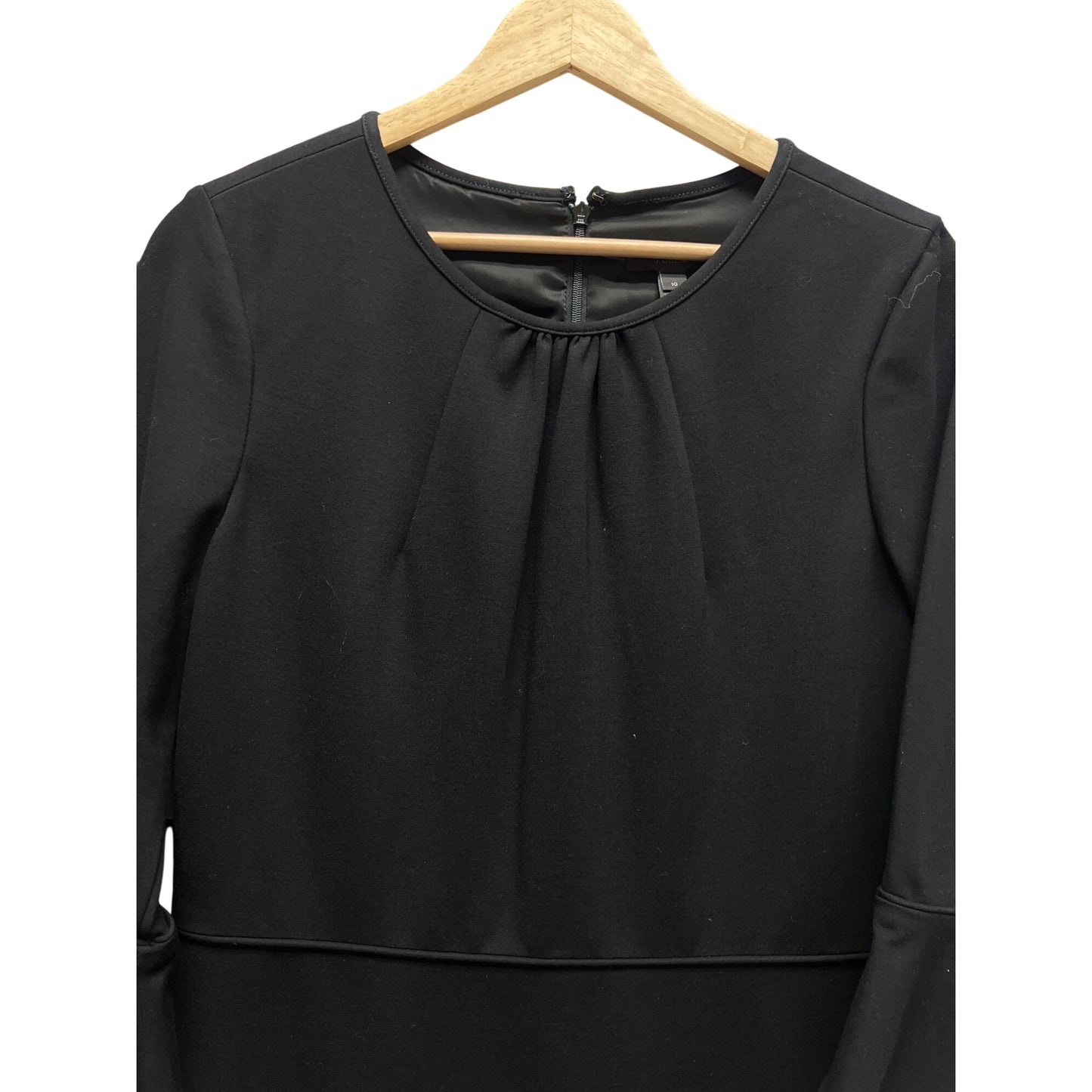 J. Crew Black Sheath Dress with Bell Sleeves