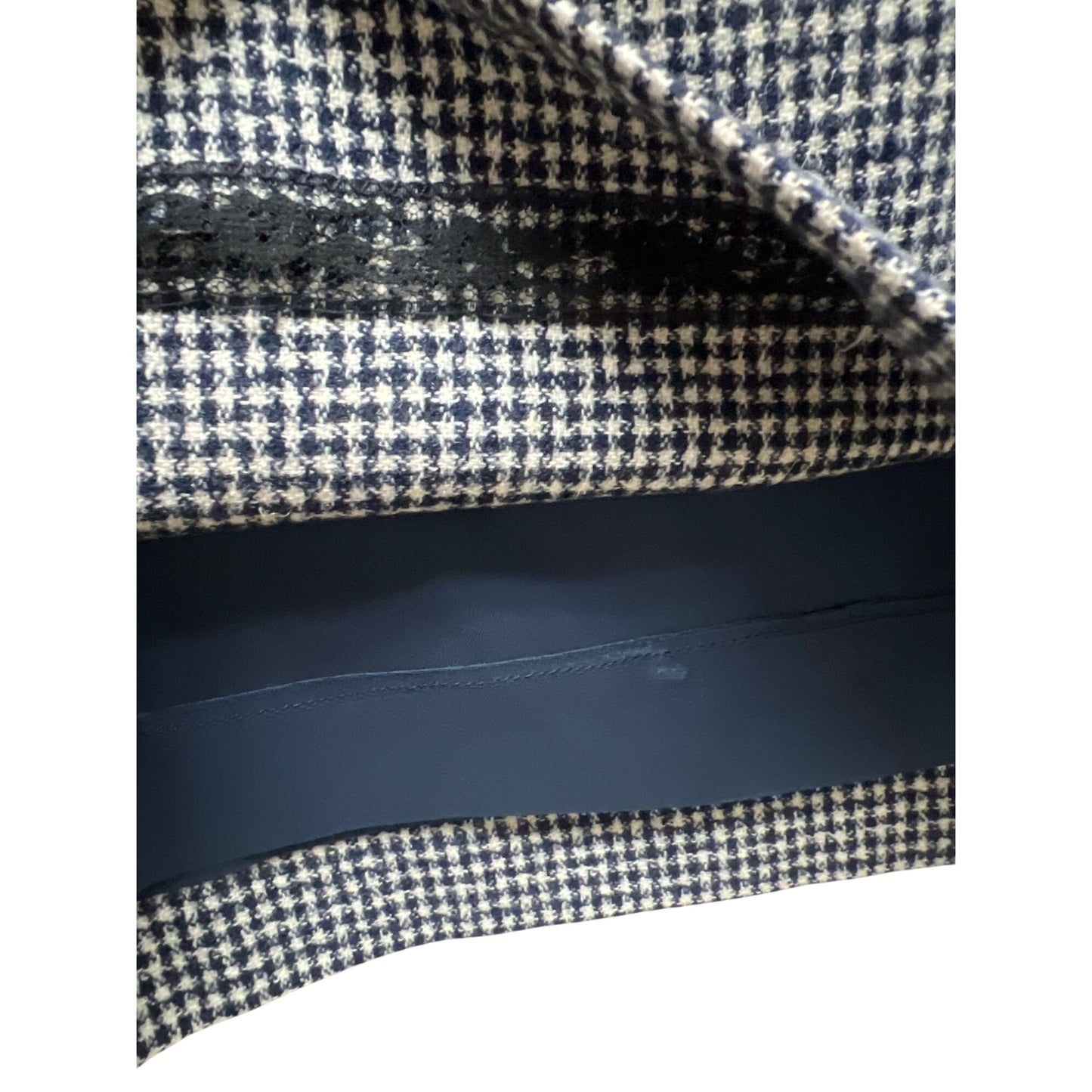Pendleton Vintage 90's Navy Blue & White Houndstooth Pencil Skirt