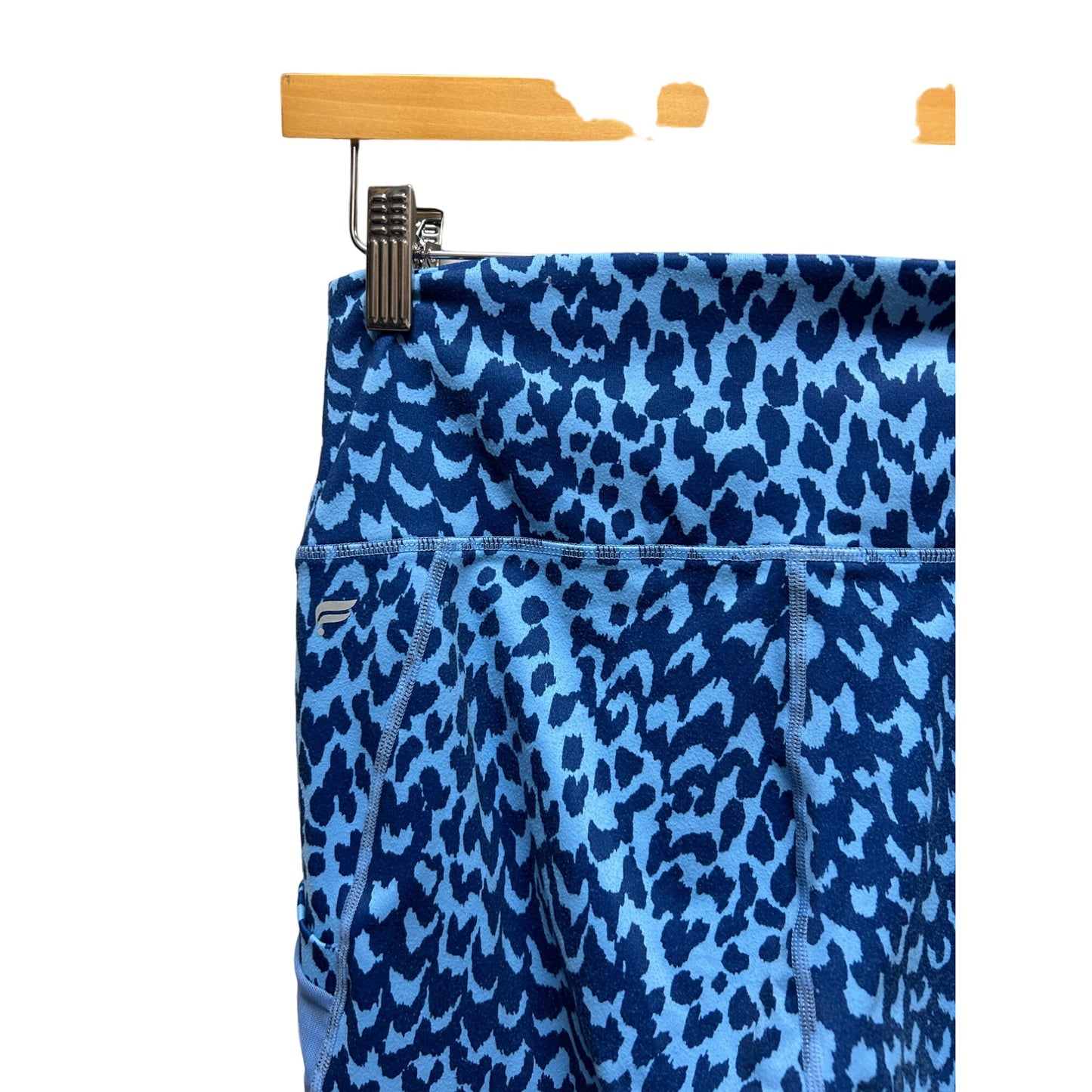 Fabletics PowerHold On the Go High Waist Navy & Cornflower Marina Sahara Print Leggings