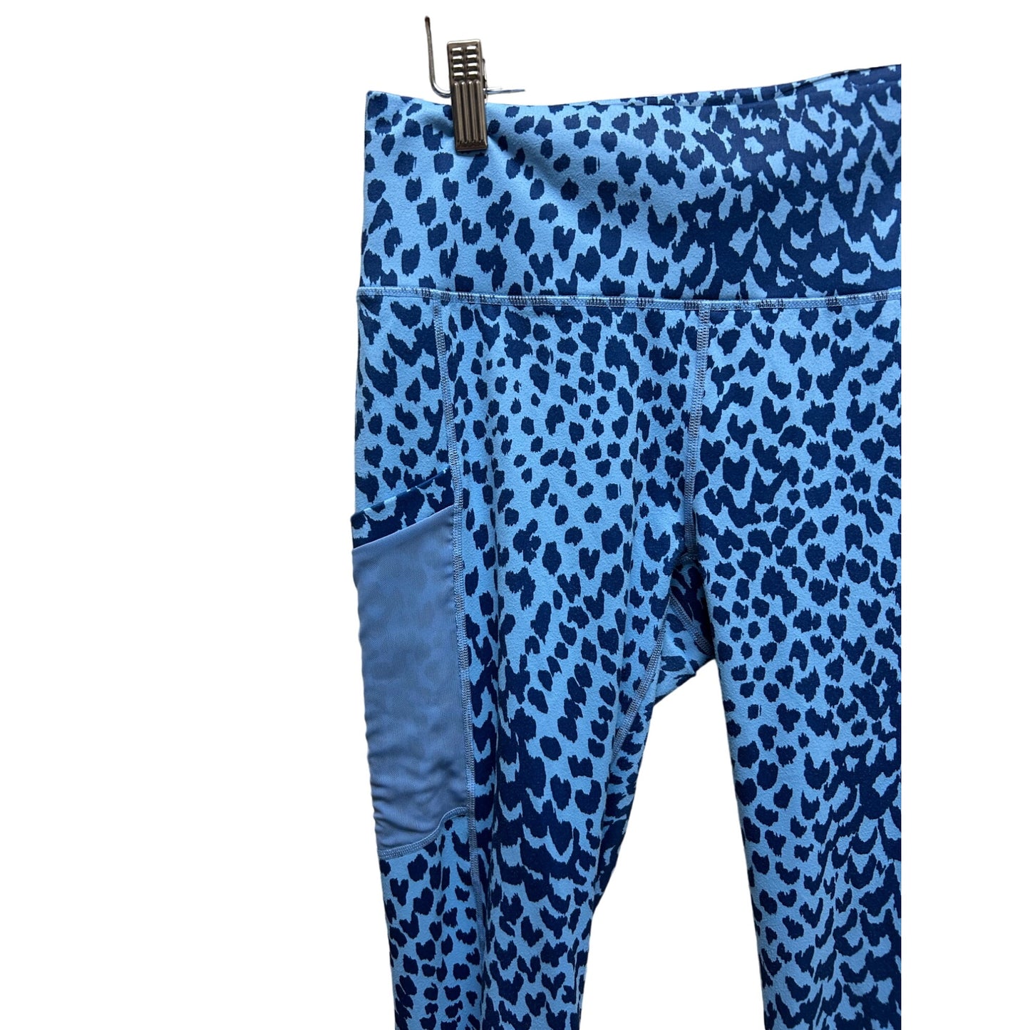 Fabletics PowerHold On the Go High Waist Navy & Cornflower Marina Sahara Print Leggings