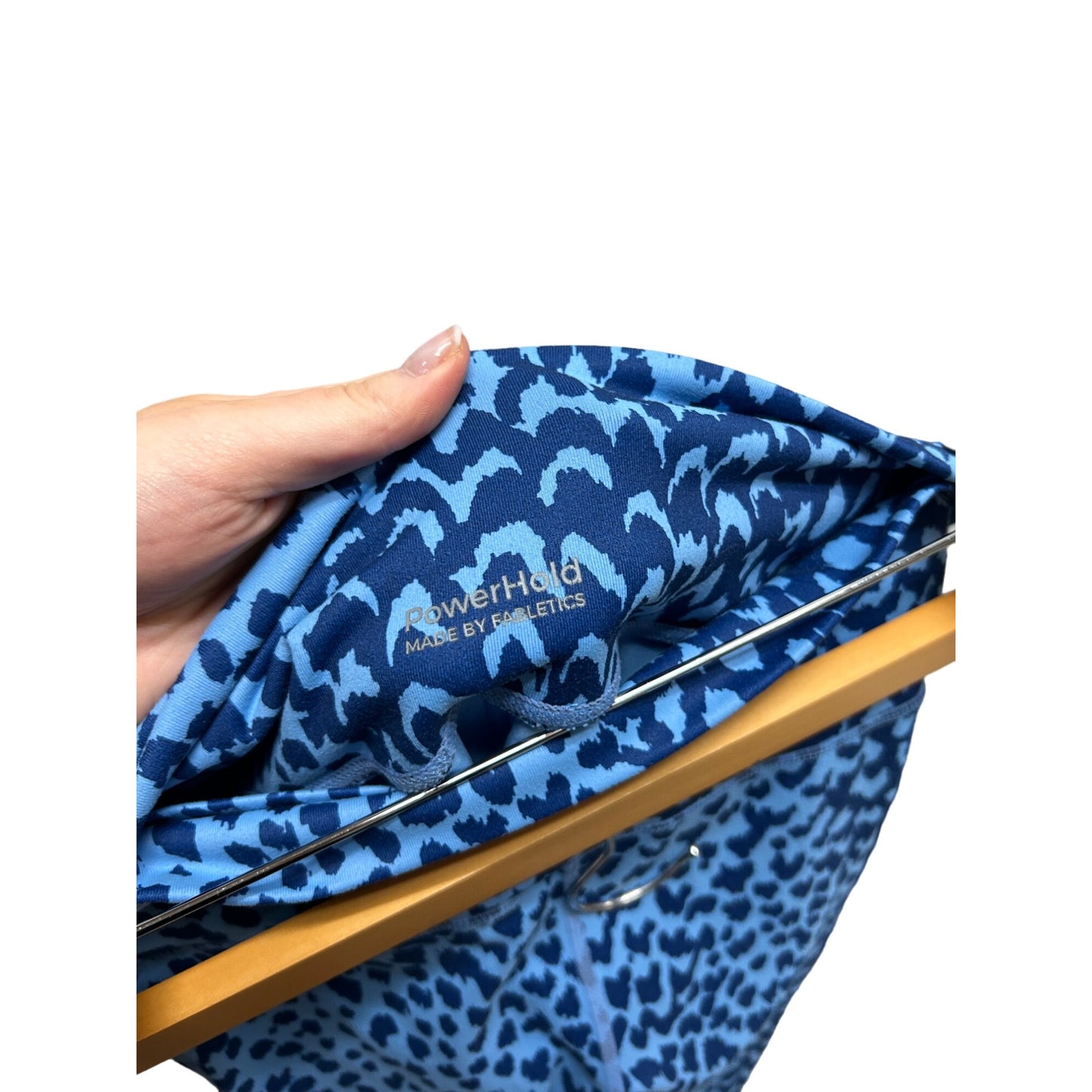 Fabletics PowerHold On the Go High Waist Navy & Cornflower Marina Sahara Print Leggings