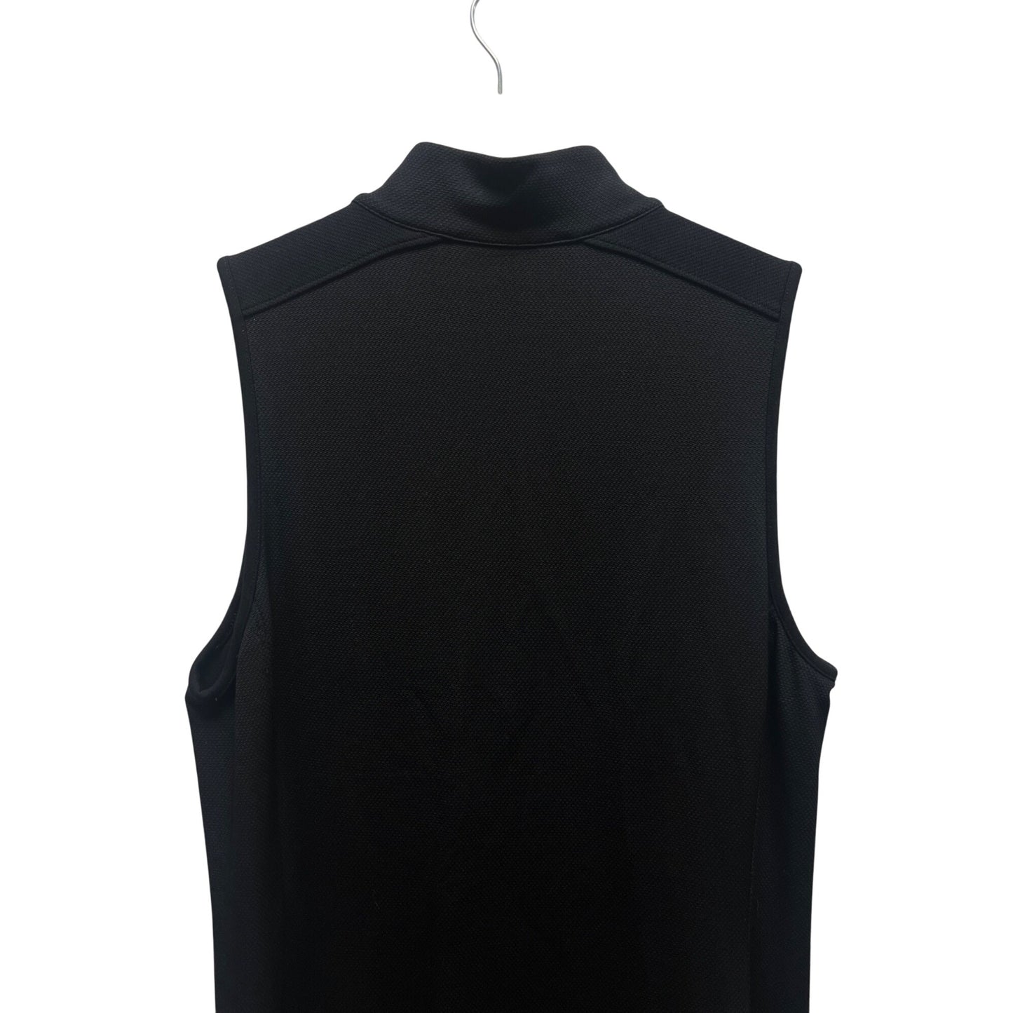 Lauren Ralph Lauren Black Mock Neck Quarter Zip Sleeveless Knit Dress
