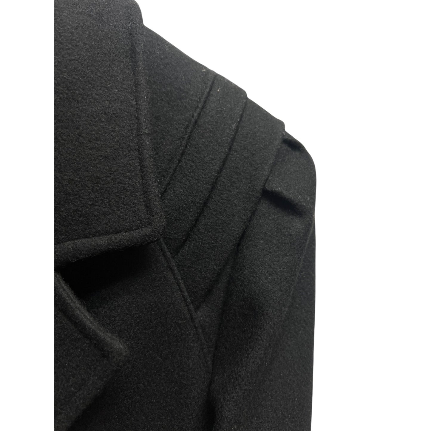 Andrea Marin Vintage 90's Black Wool Blend Overcoat