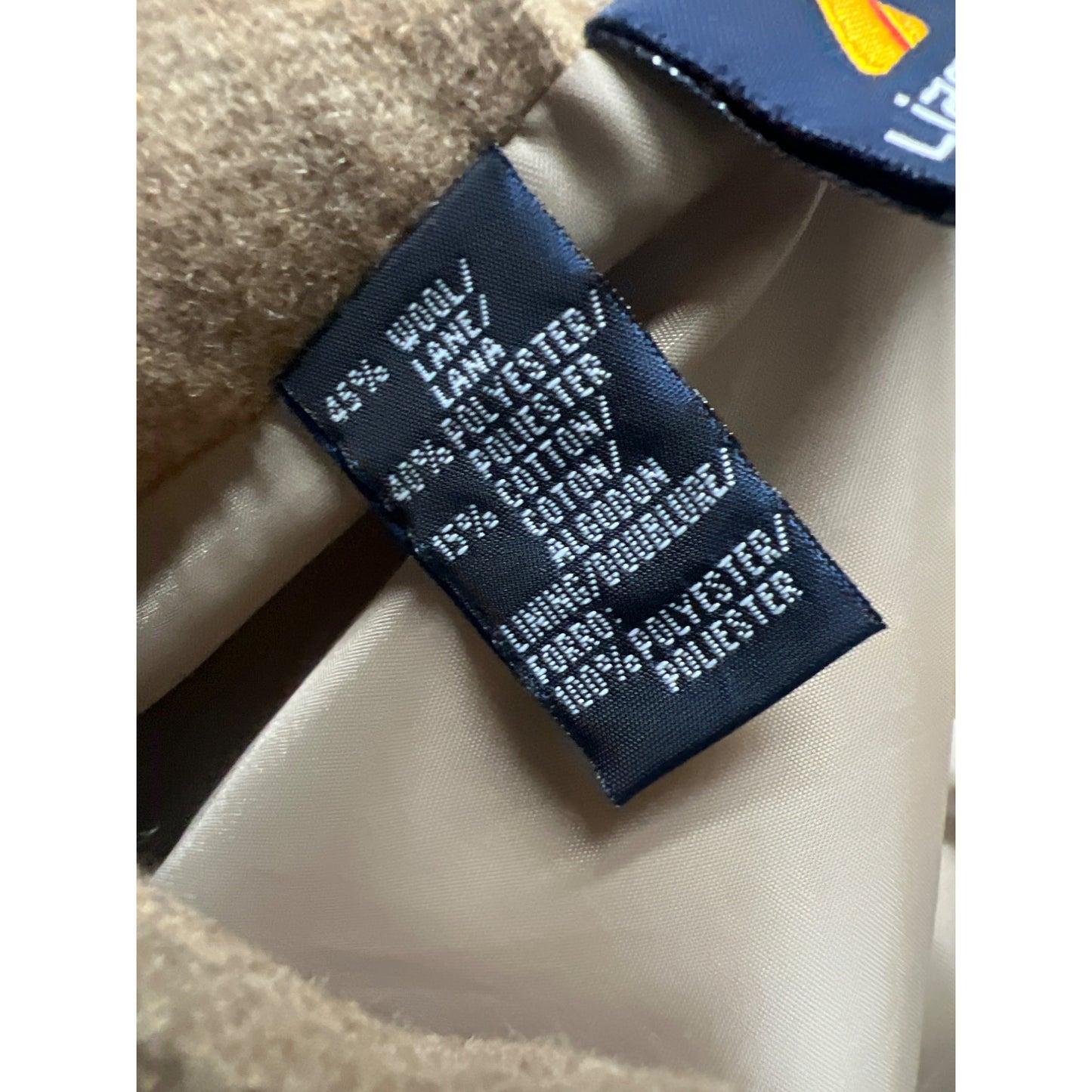 LizSport Vintage 90's Tan Wool Pencil Wrap Winter Skirt