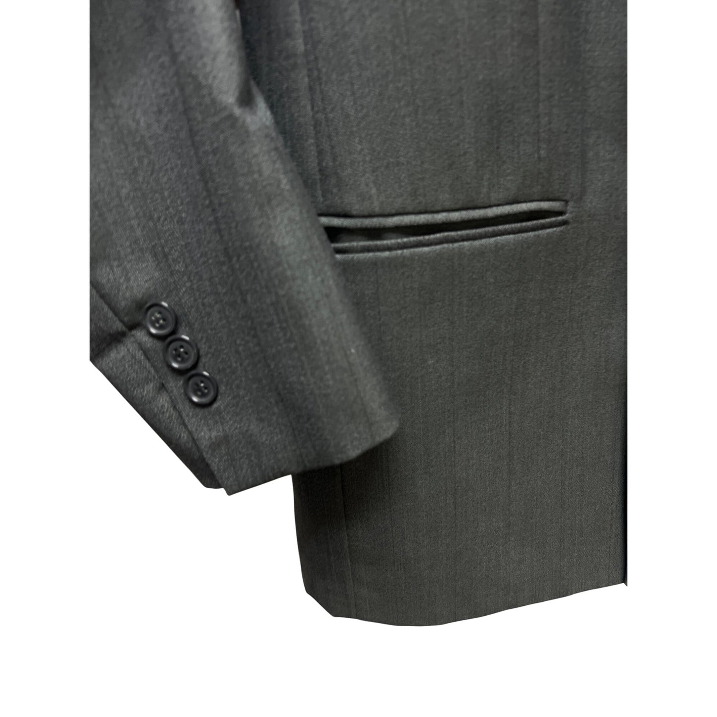 Yves Saint Laurent Vintage 90's Gray Wool Double Breasted Blazer