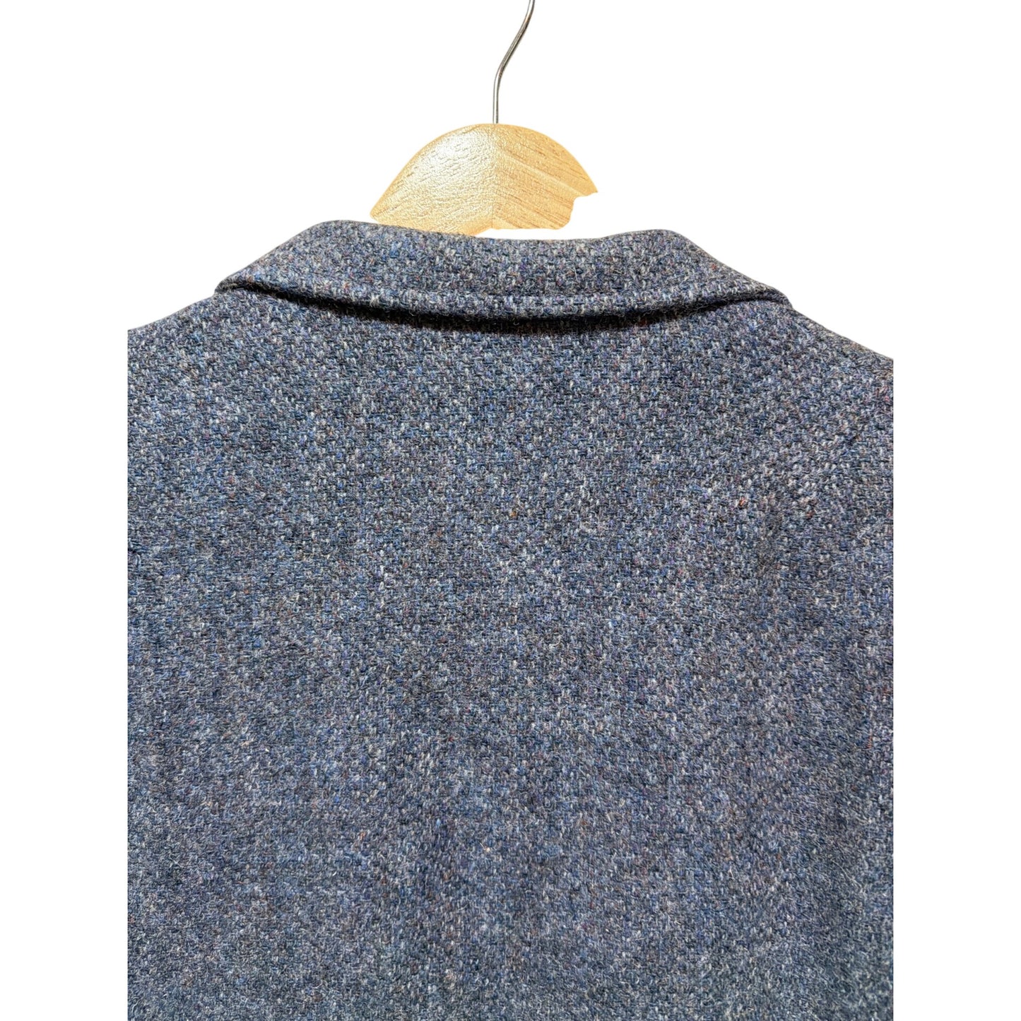 Laura Osborne Vintage 90s Womens Tweed Wool Blazer Blue Lined 1-Button Closure Made In USA