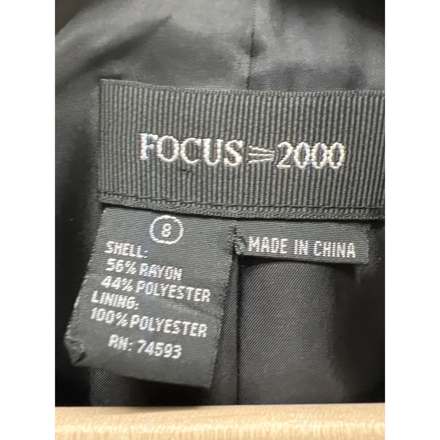 Focus 2000 Vintage Brown Paisley Tapestry Blazer with Jewel Button
