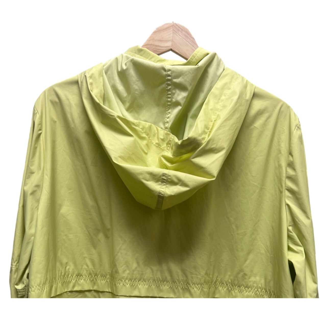 Chico's Zenergy Lime Green Lightweight Water Repellent Windbreaker