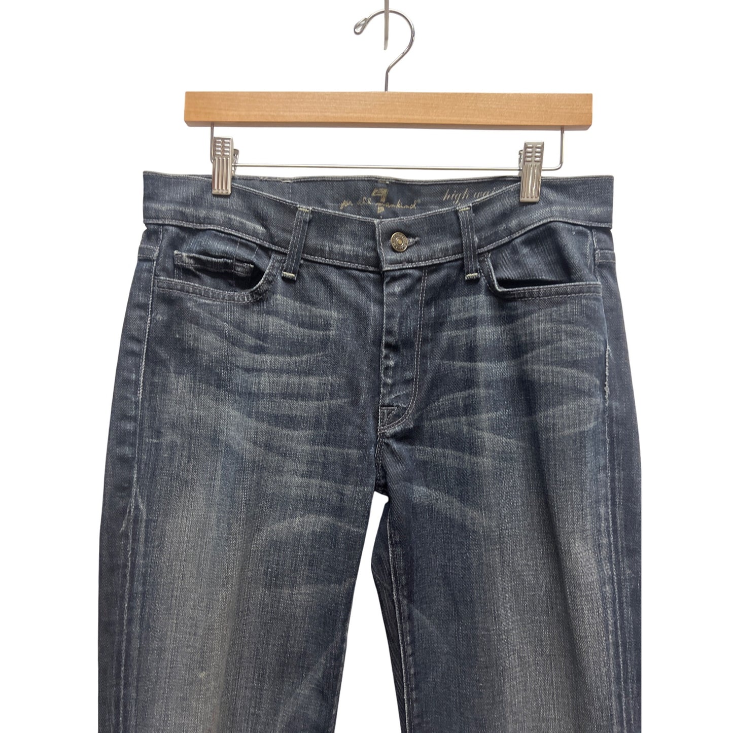 7 for all Mankind High Waist Bootcut Dark Wash Denim Jeans