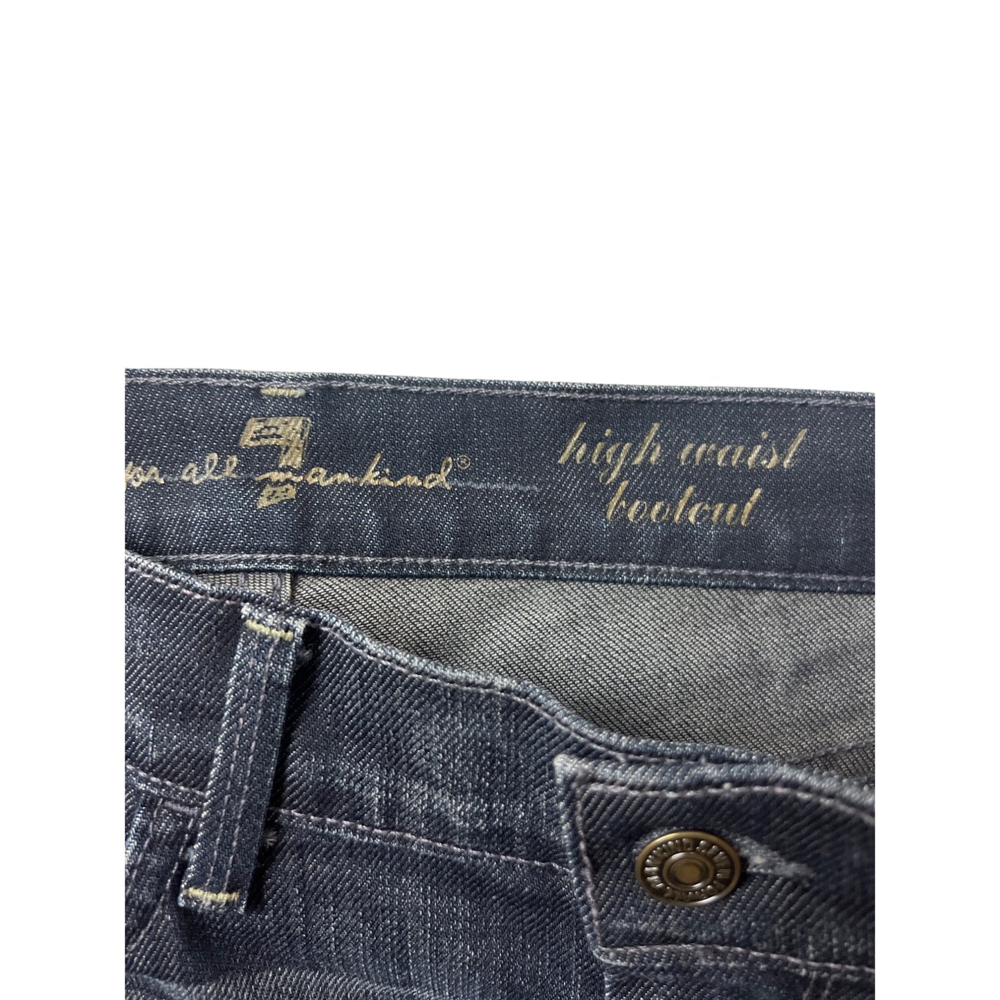 7 for all Mankind High Waist Bootcut Dark Wash Denim Jeans