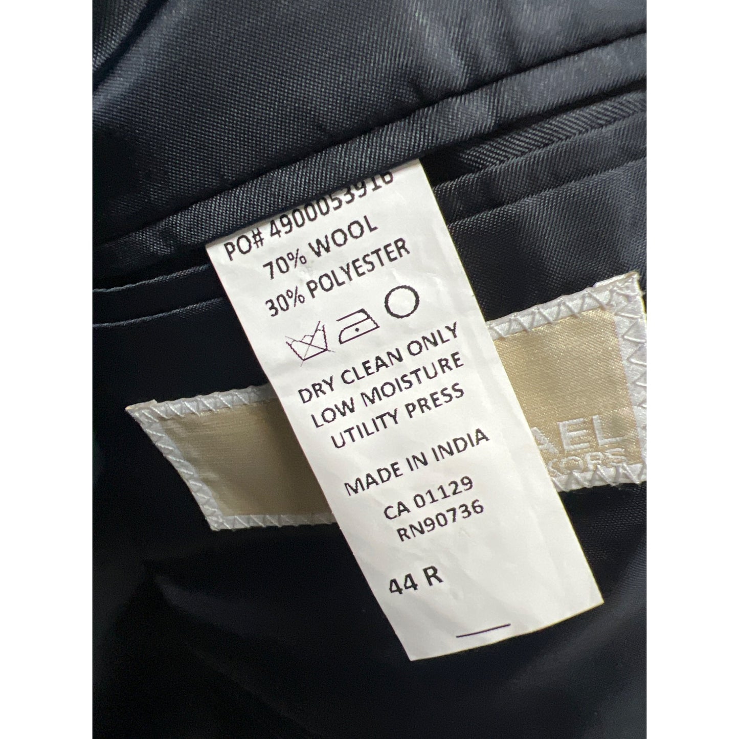 Michael Kors Navy Wool Blend Sports Coat Blazer