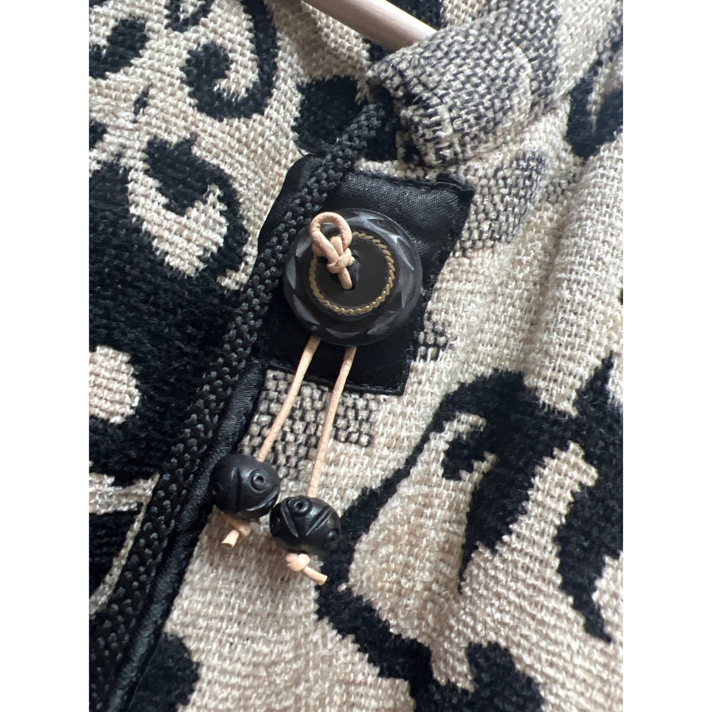 Flashback Couture Vintage 90's Black and Tan Floral Jacket