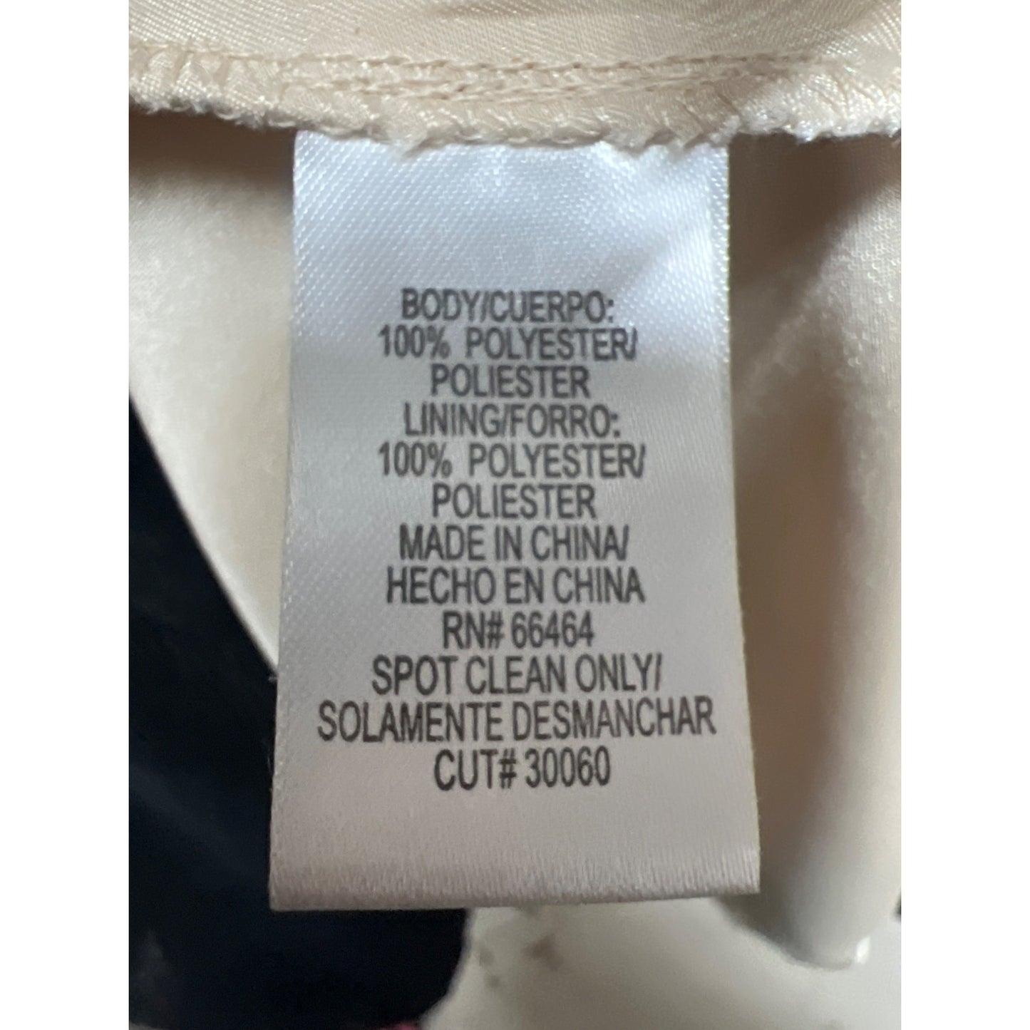 Sandra Darren Nude and Black Overlay A-Line Tulle Cocktail Dress