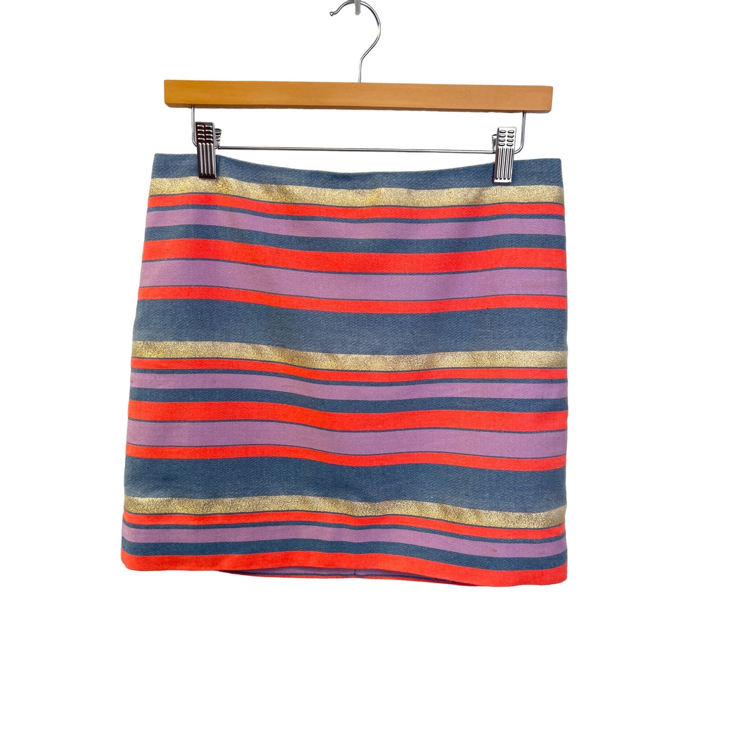 J. Crew Multicolor Horizontal Striped Mini Pencil Skirt