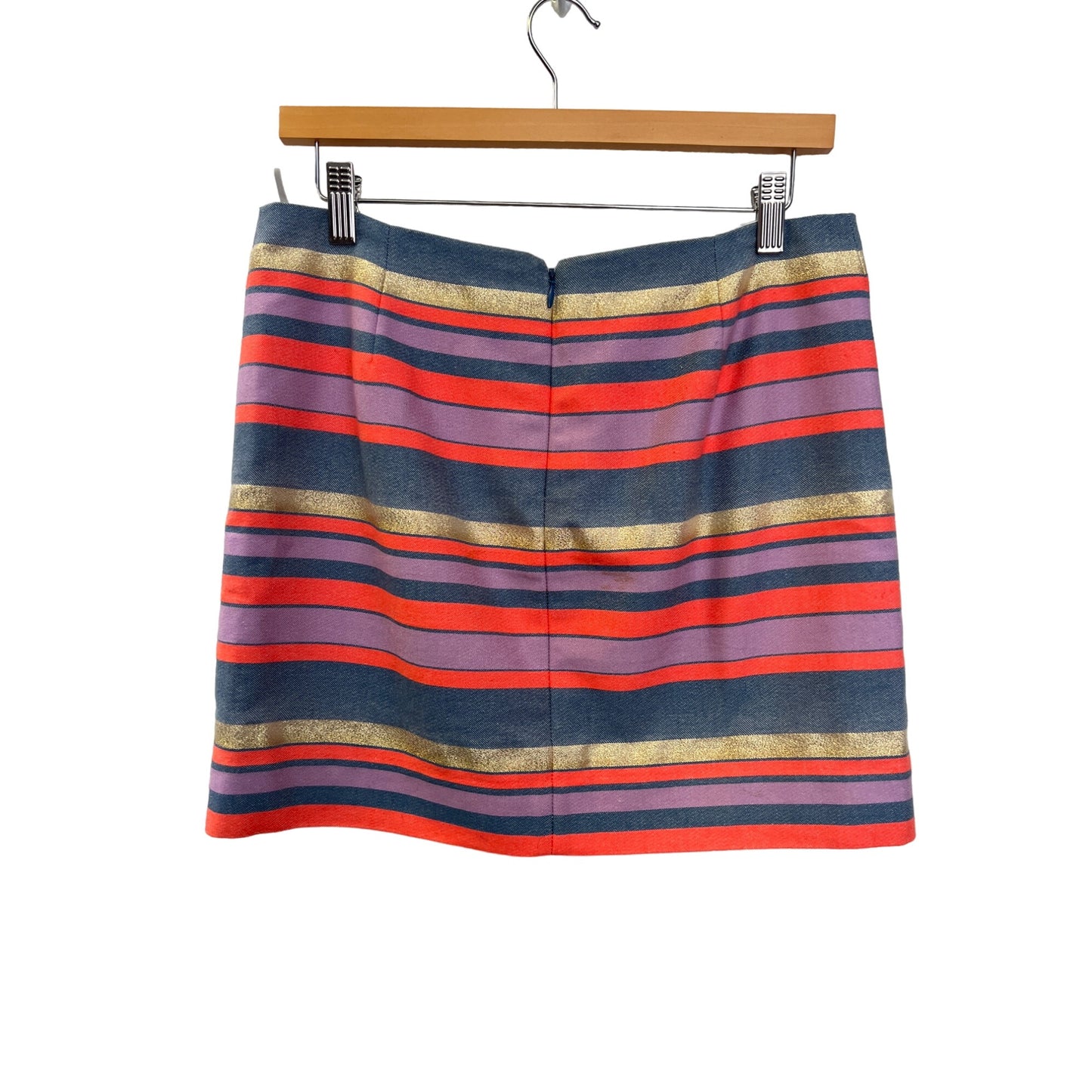 J. Crew Multicolor Horizontal Striped Mini Pencil Skirt