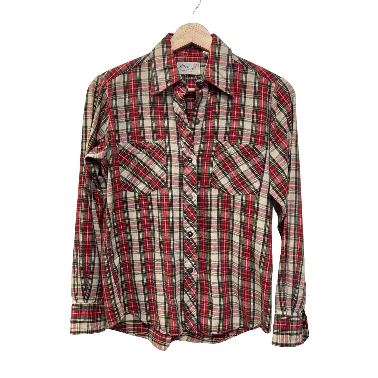 Amy Barr Vintage 60's Plaid Flannel Shirt
