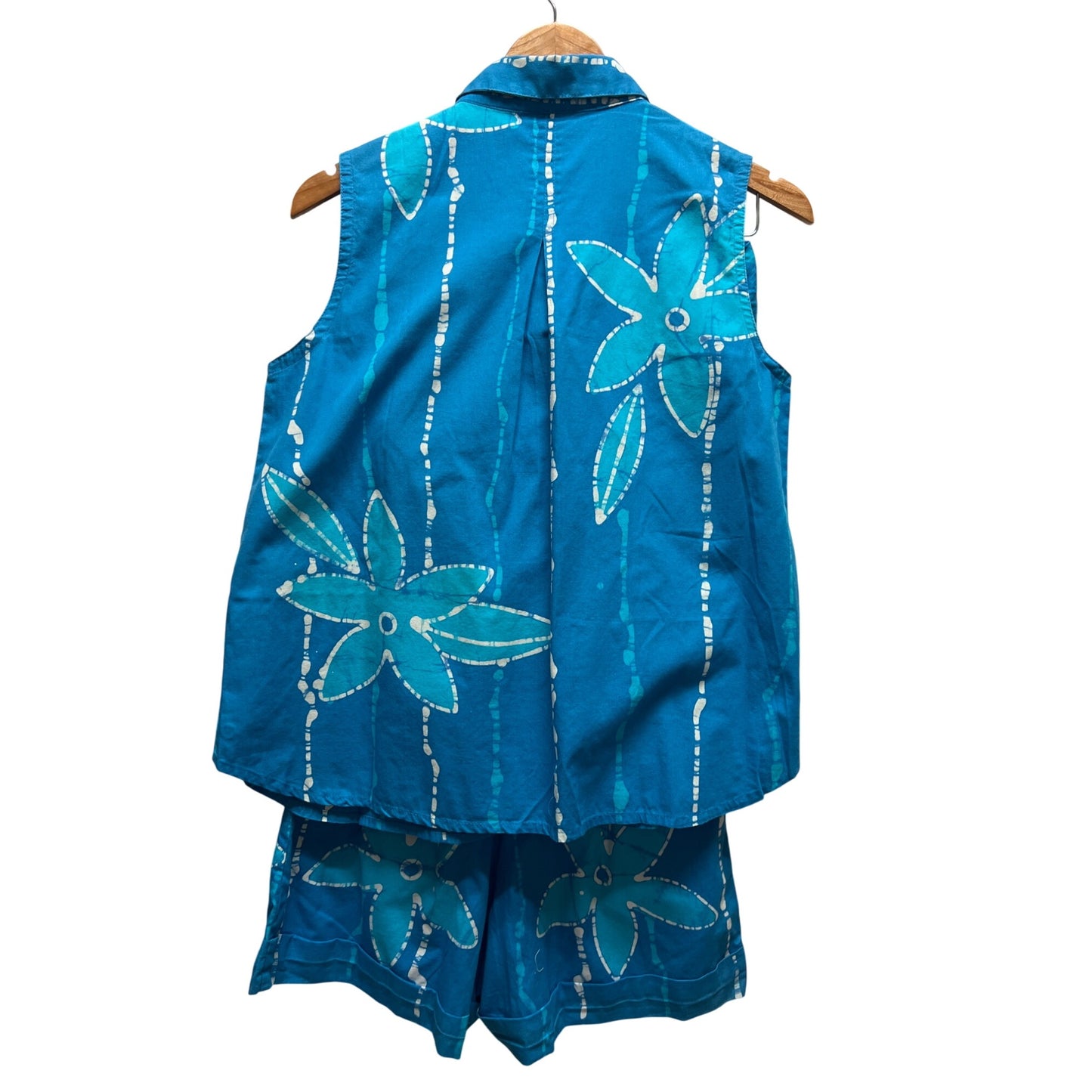 Jing Jok Vintage 80's Floral Tropical 3 Piece Short, Top and Bandeau Set