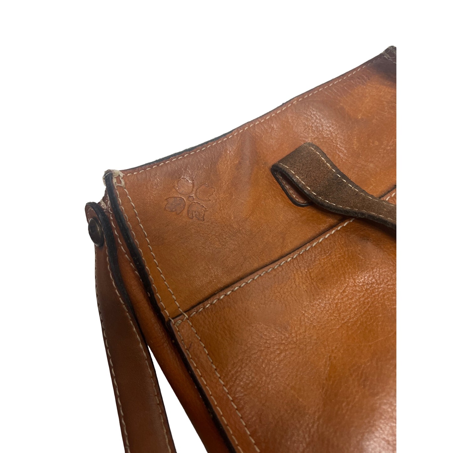 Patricia Nash Venezia Smooth Heritage Tan Crossbody Purse