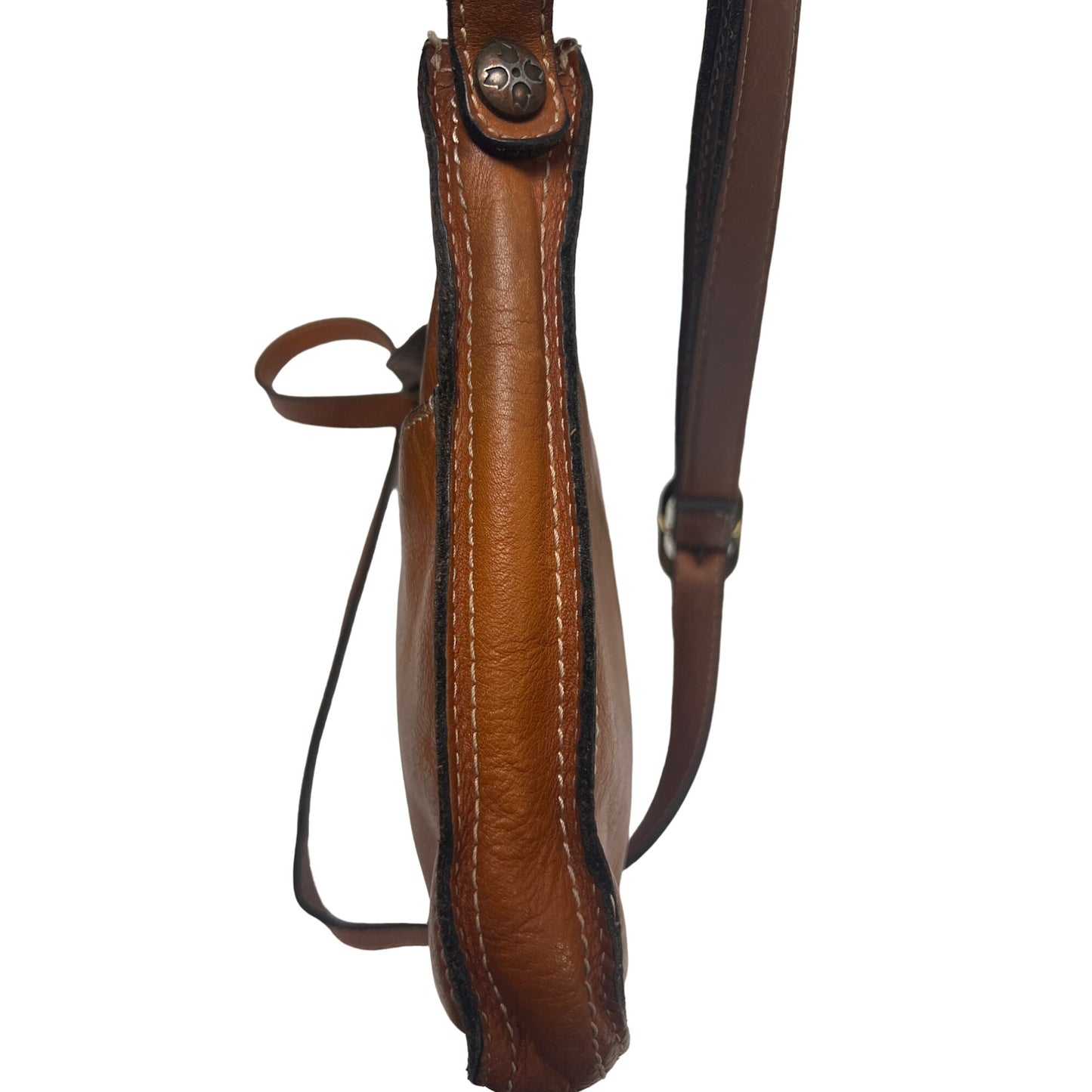 Patricia Nash Venezia Smooth Heritage Tan Crossbody Purse