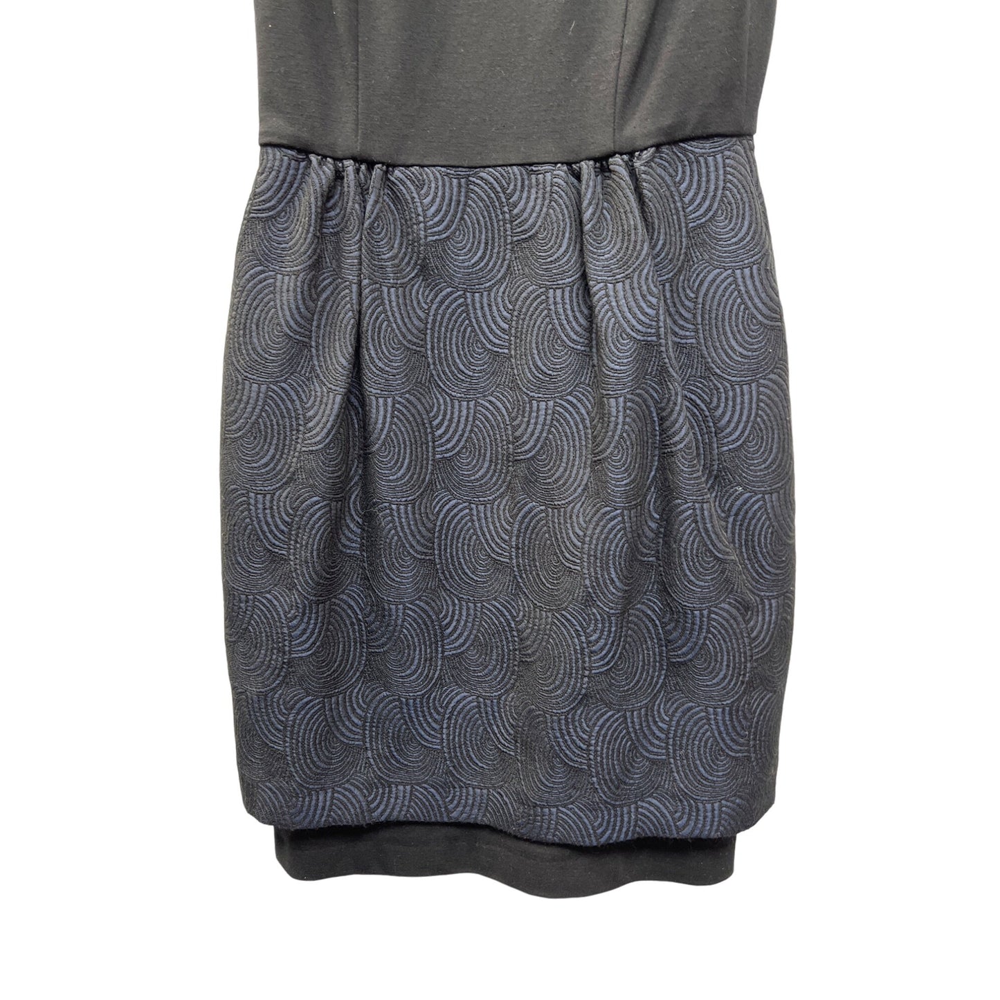 Taylor Navy and Black Swirl Design Sleeveless Sheath Dress