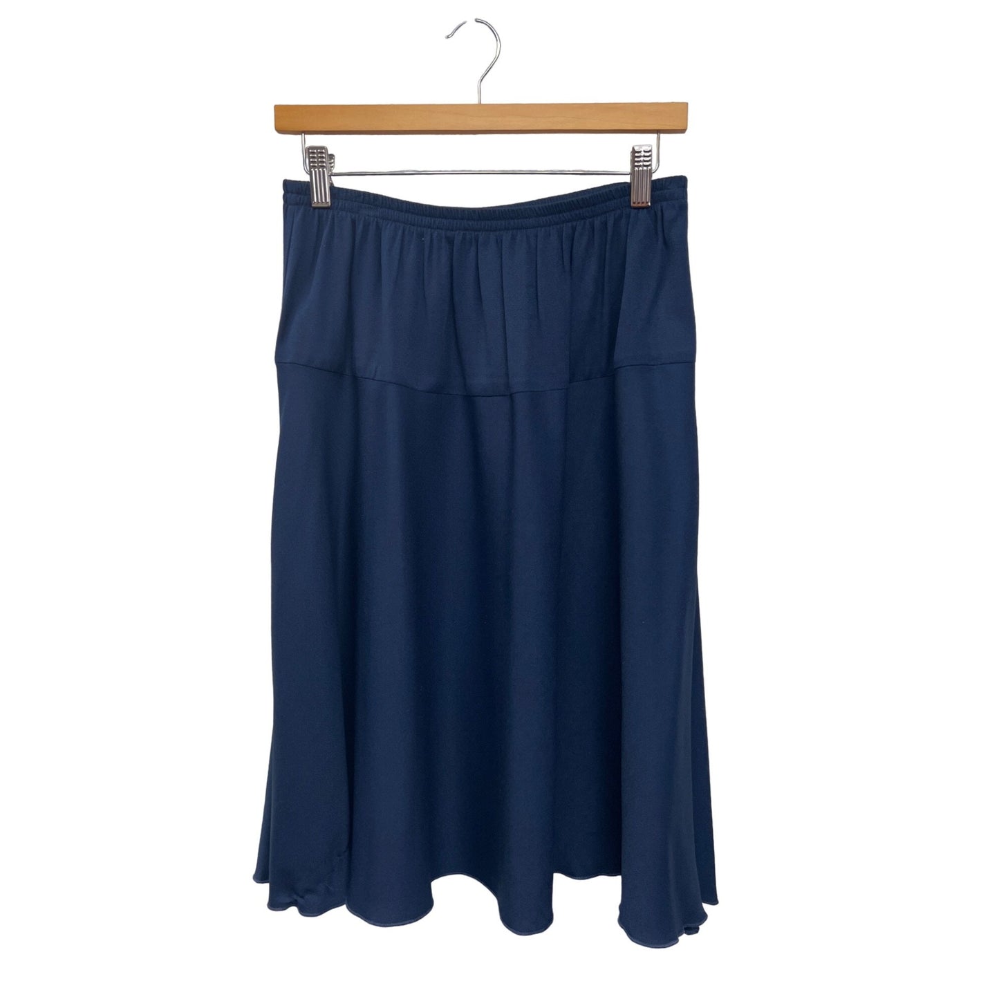 Leslie Fay Vintage Navy Suit Skirt Set with Gold Beading