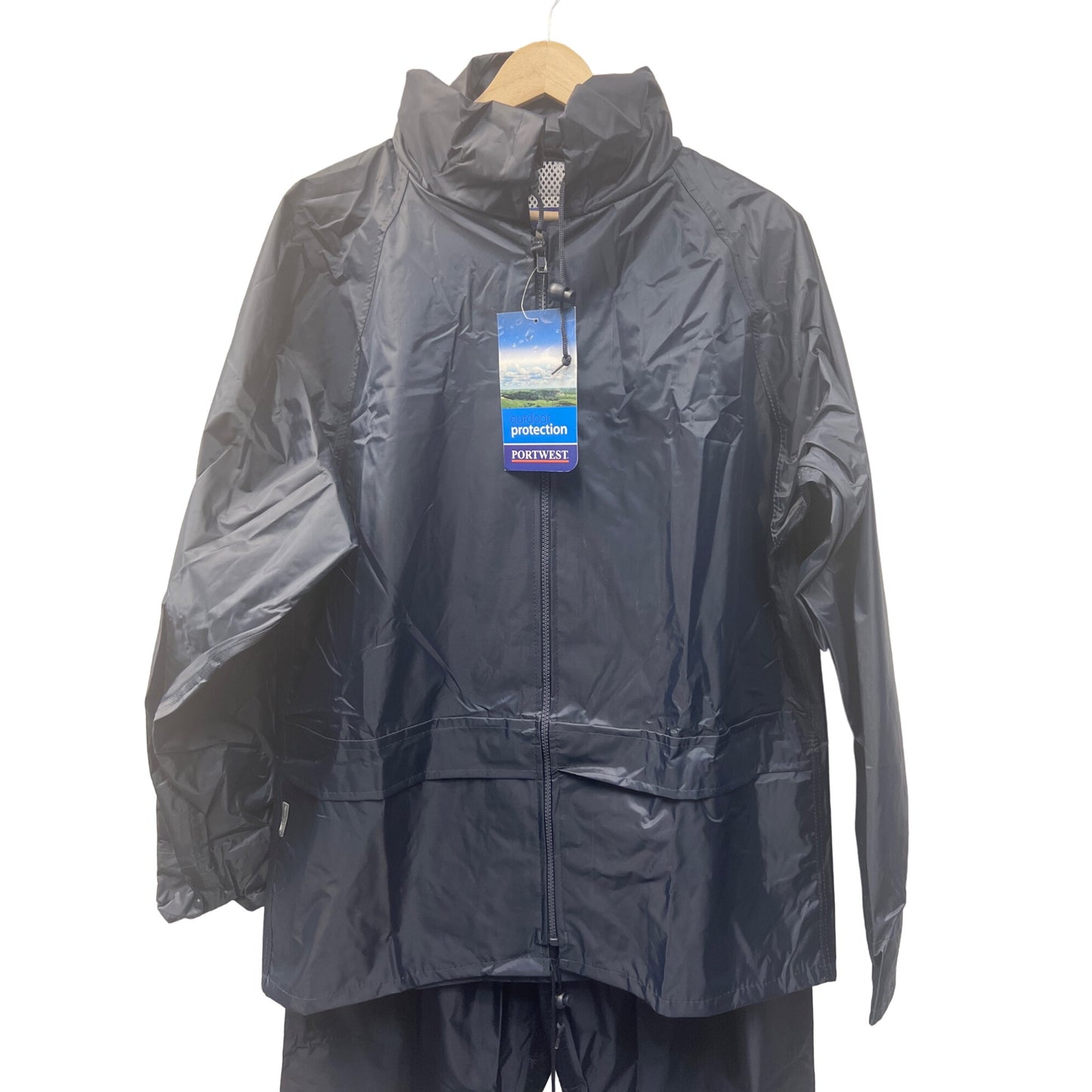 Portwest NWT Navy Blue Rain Jacket and Rain Pants