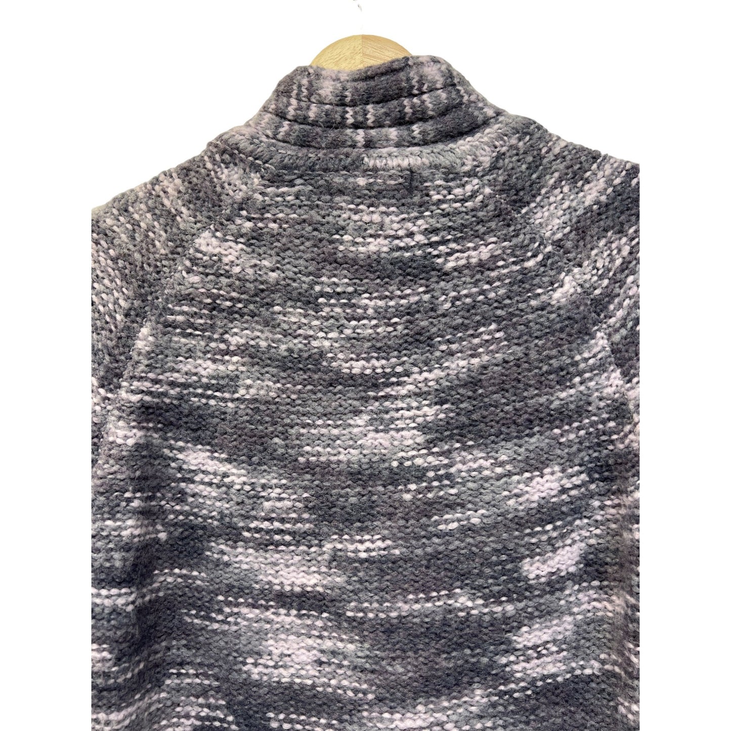 Eddie Bauer Full Zip Purple Marled Cardigan Sweater