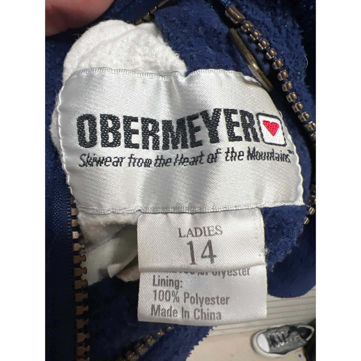 Obermeyer Vintage 90's Red and Blue Reversible Hoodie Puffer Ski Jacket