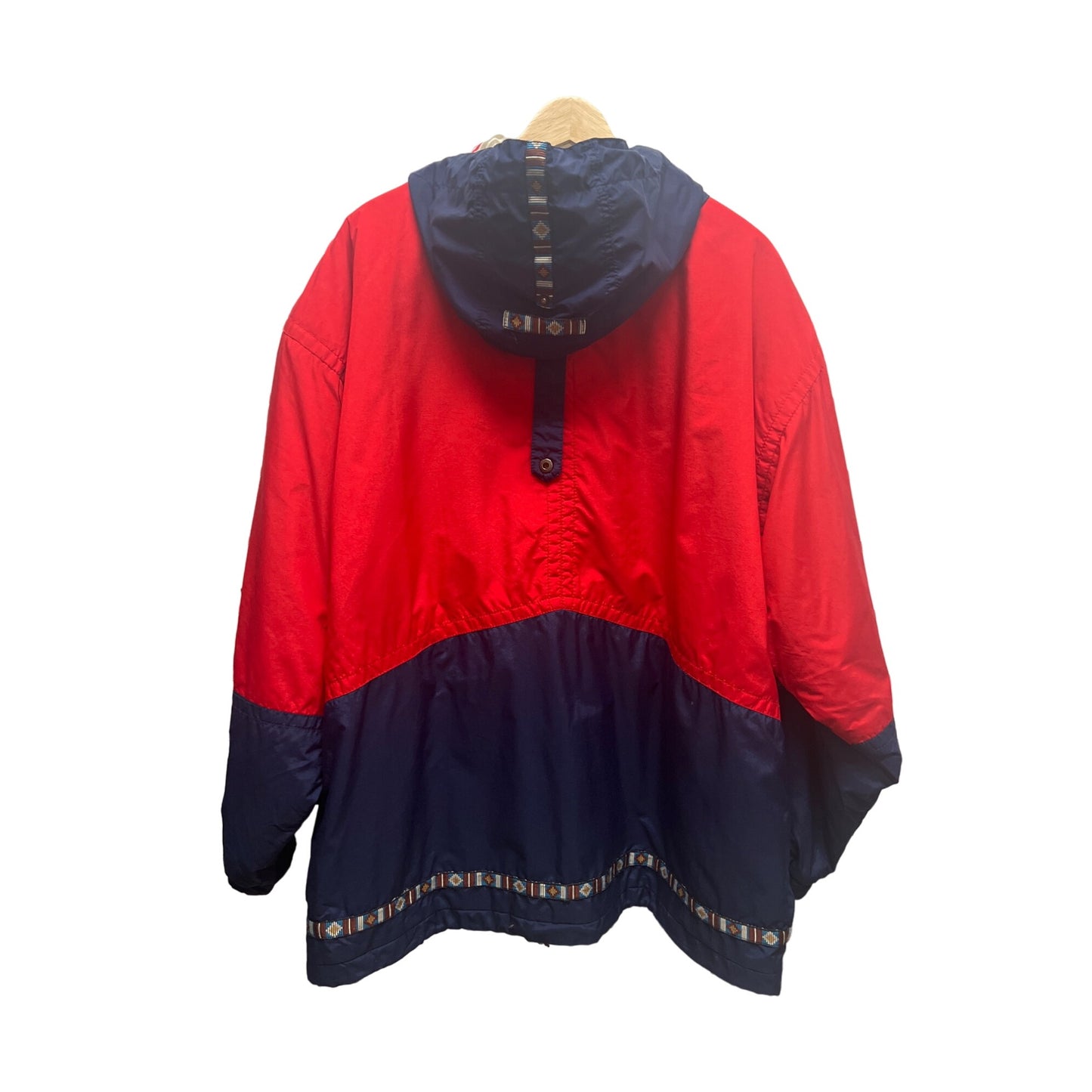 Obermeyer Vintage 90's Red and Blue Reversible Hoodie Puffer Ski Jacket
