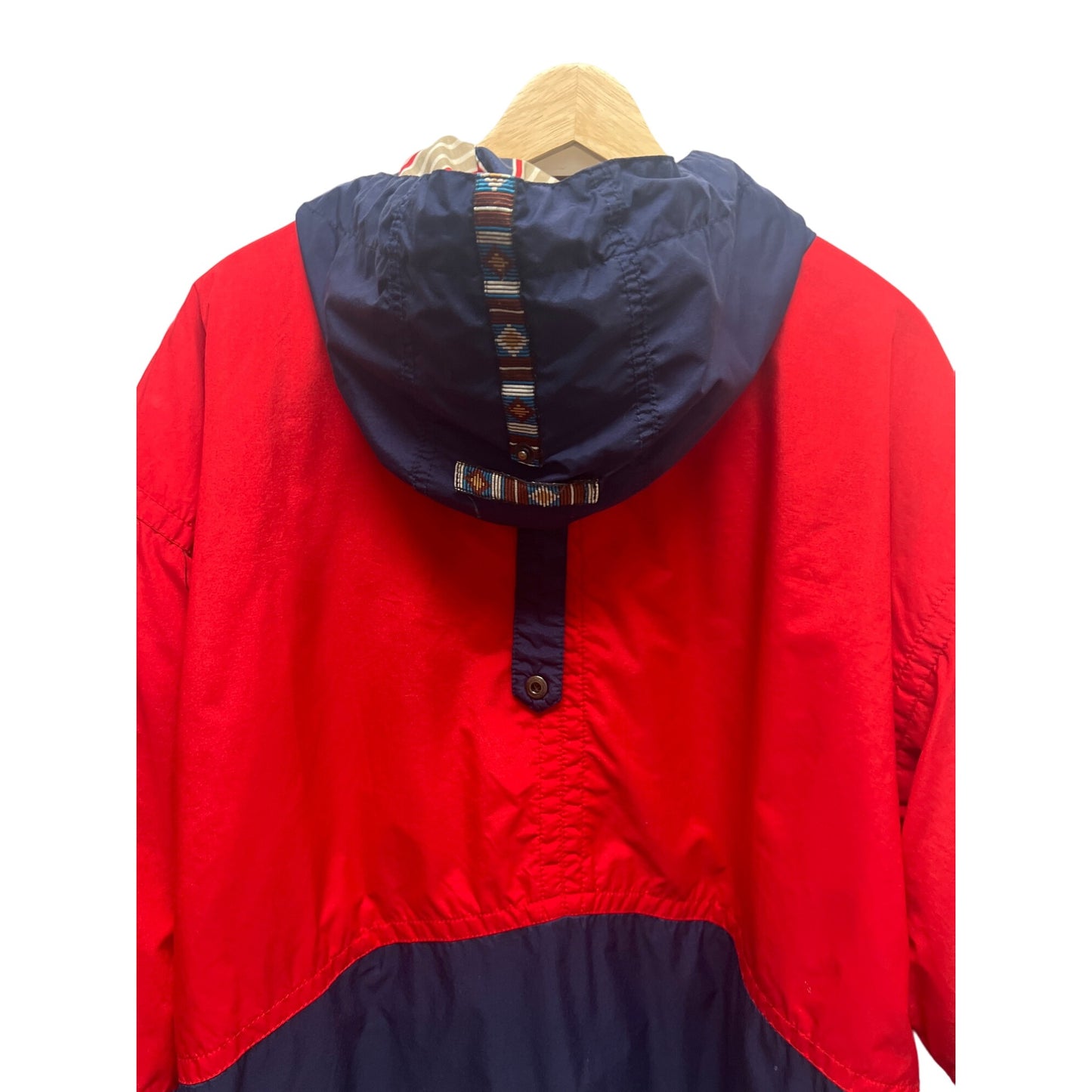 Obermeyer Vintage 90's Red and Blue Reversible Hoodie Puffer Ski Jacket