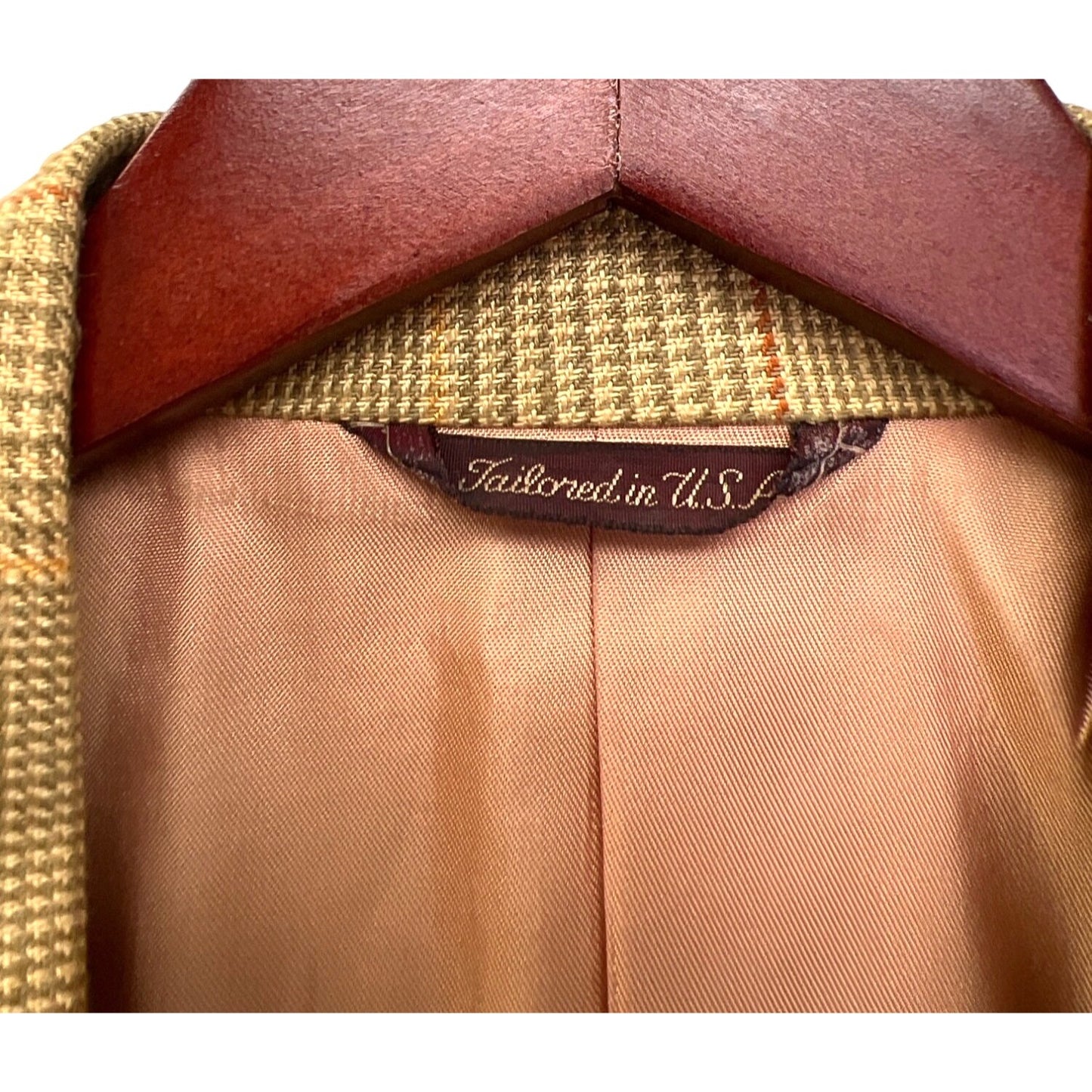 Cricketeer Collectionelle Vintage Yellow Glencheck Plaid Blazer & Skirt Set
