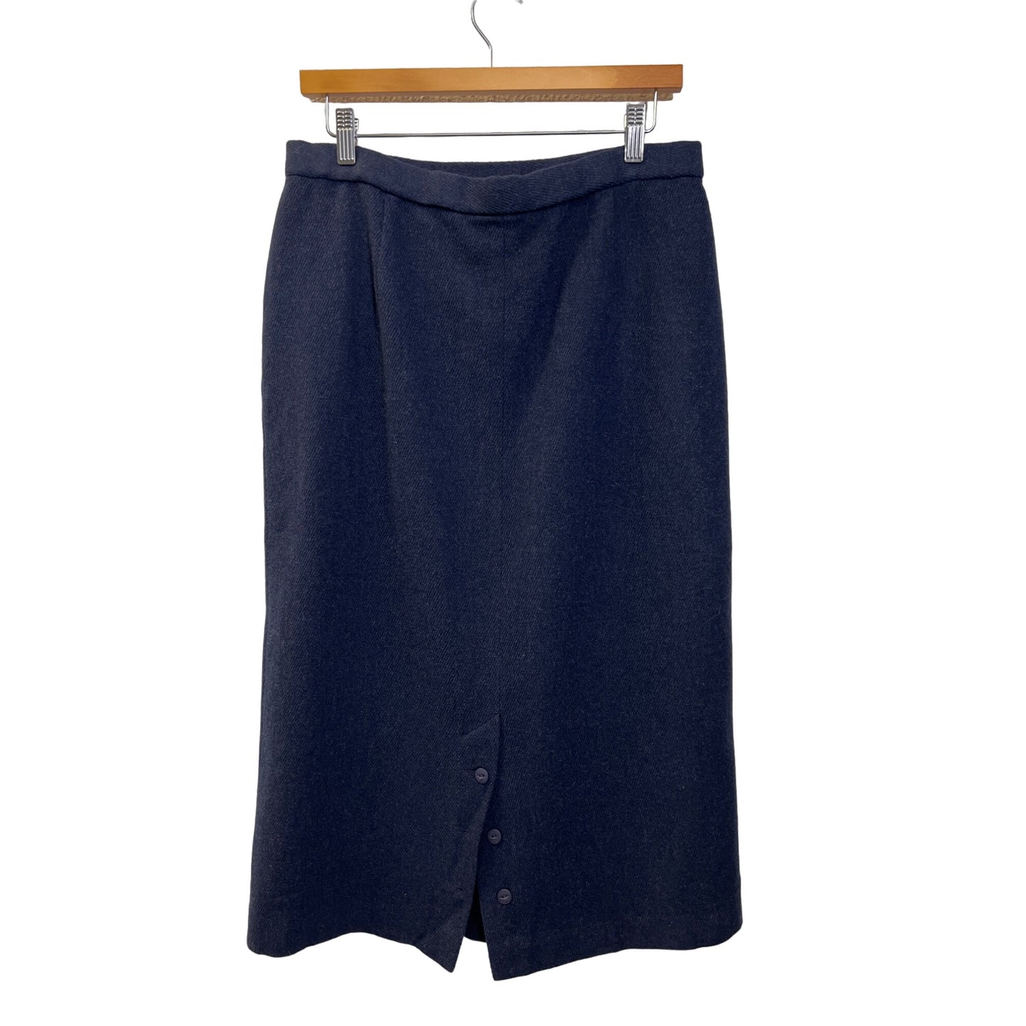 Pendleton Knockabout Vintage Navy Blue Wool Pencil Midi Skirt