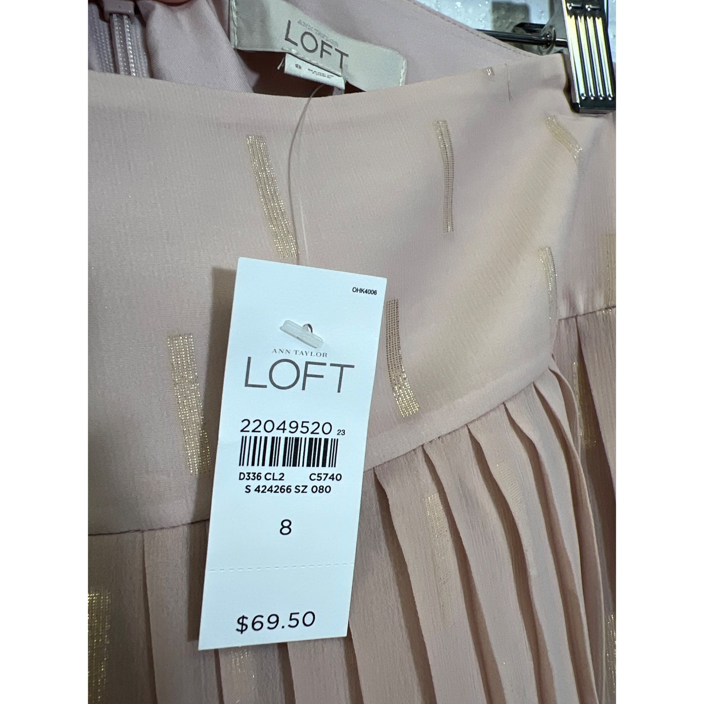 Loft NWT 2 Piece Pini Chiffon Gauzy Sheer Skirt & Blouse Set