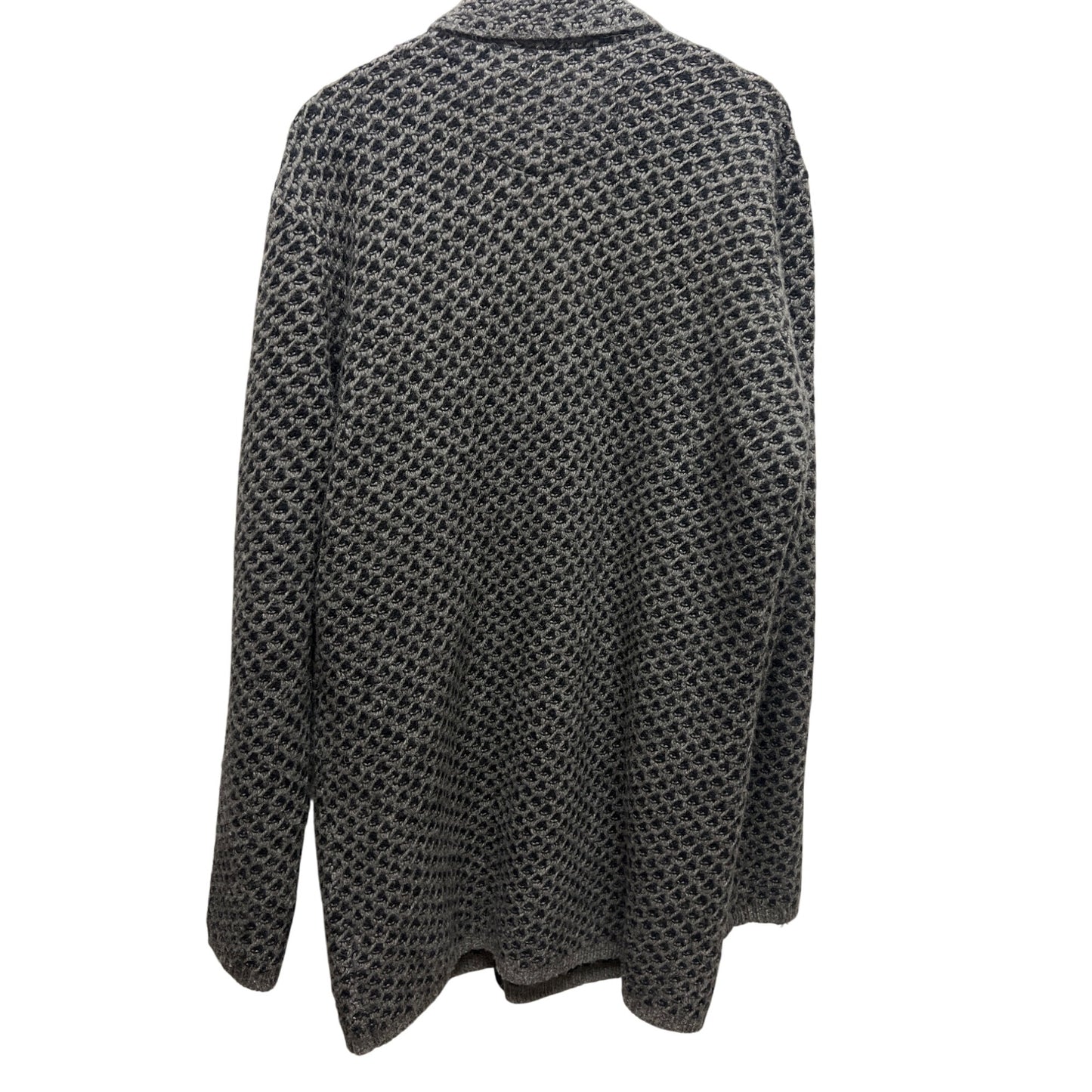 Robert Graham Gray Wool Blend Textured Cardigan