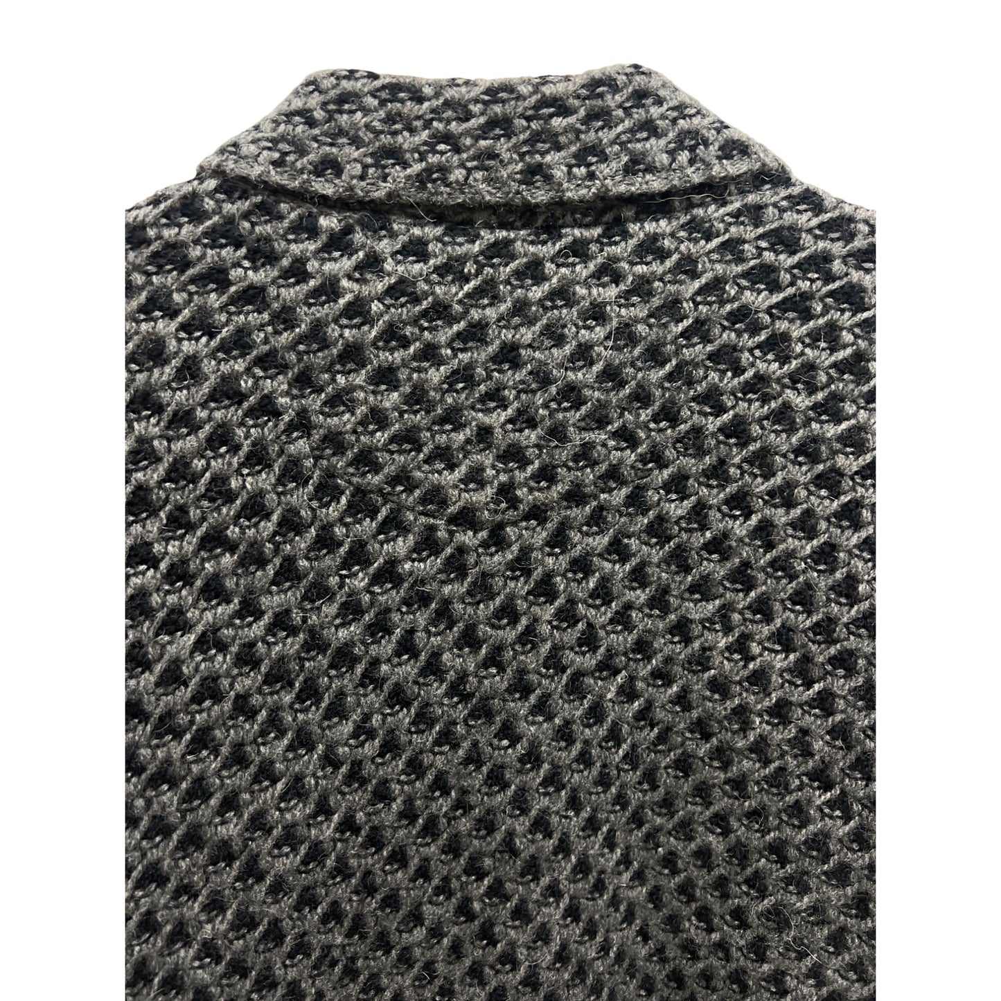 Robert Graham Gray Wool Blend Textured Cardigan