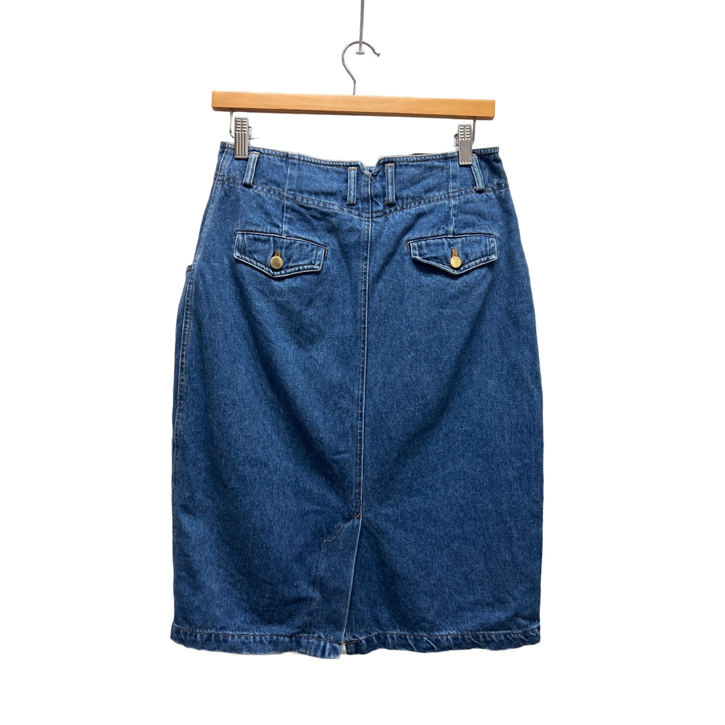 Hook Sport Vintage 90's Knee Length Denim Jean Skirt
