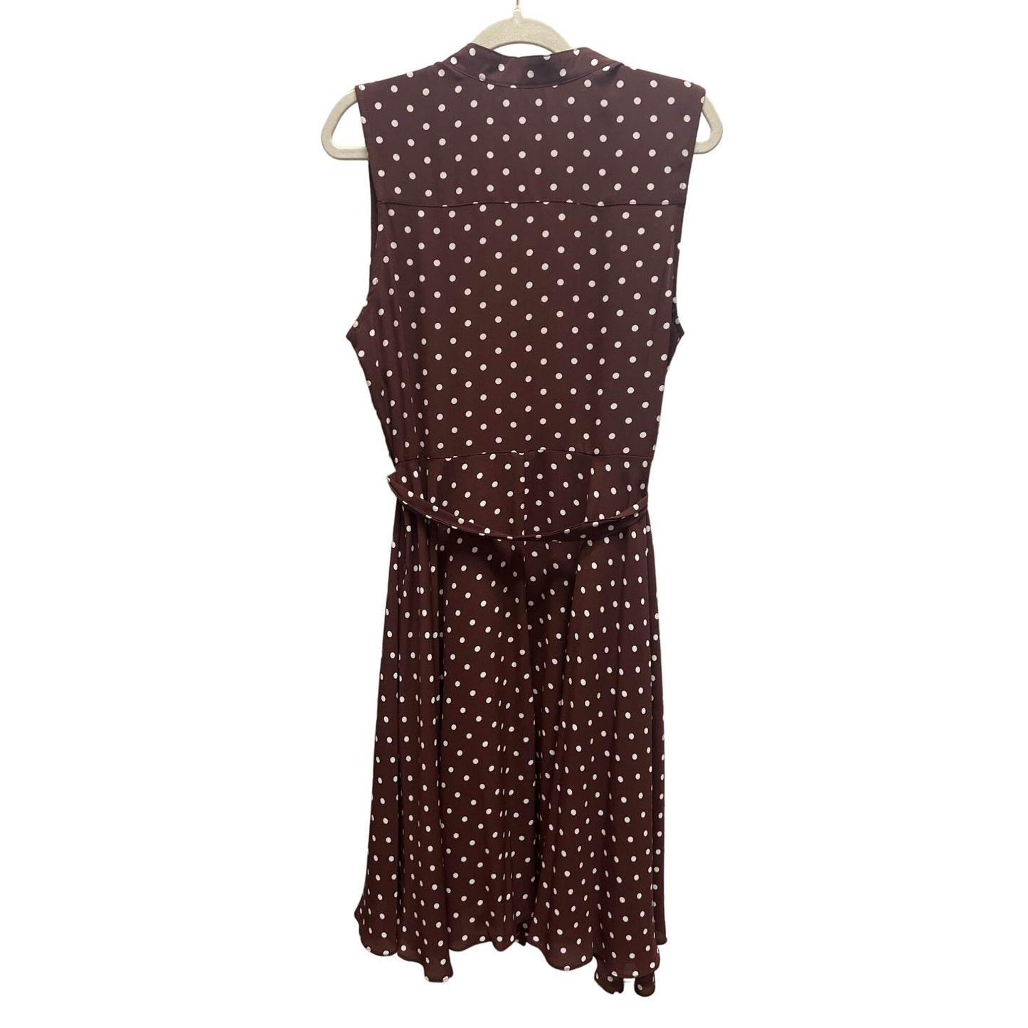 Nanette Lepore Brown Polka Dot Sleeveless Dress