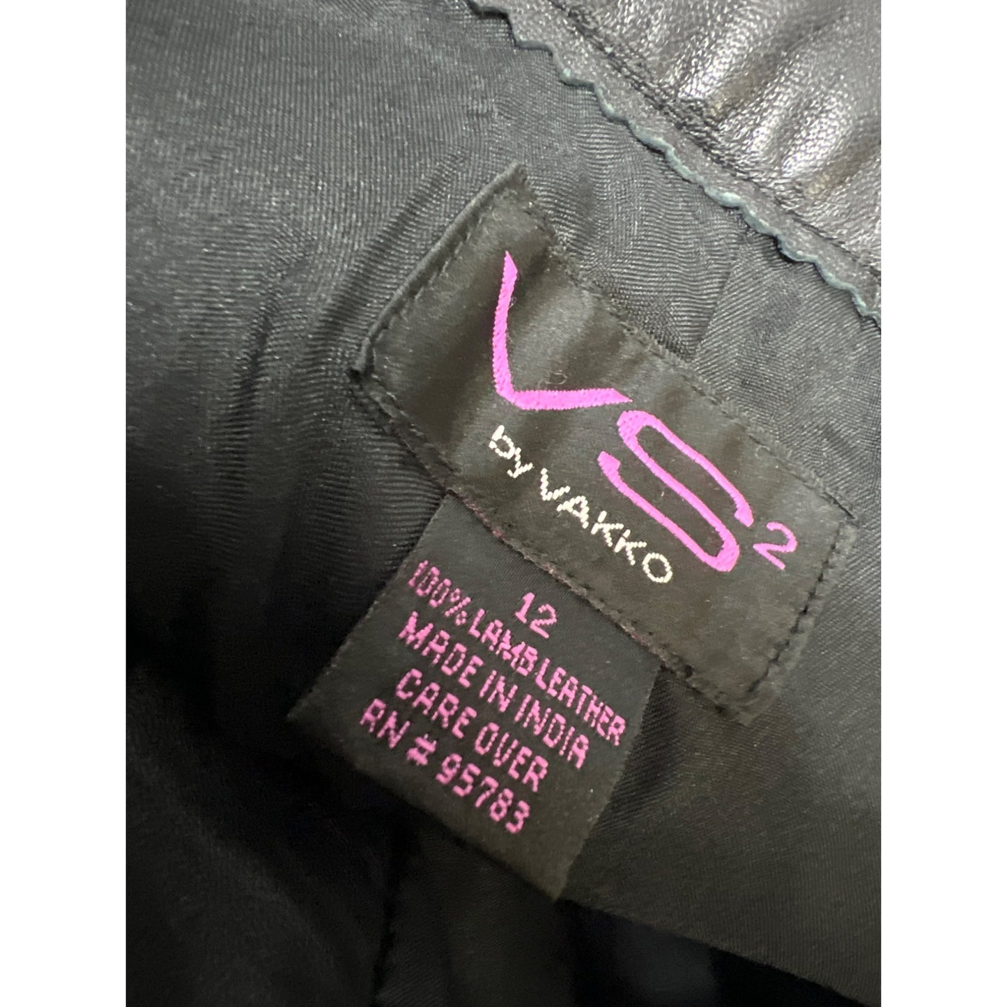 VS2 by Vakko Black Lambskin Leather pants
