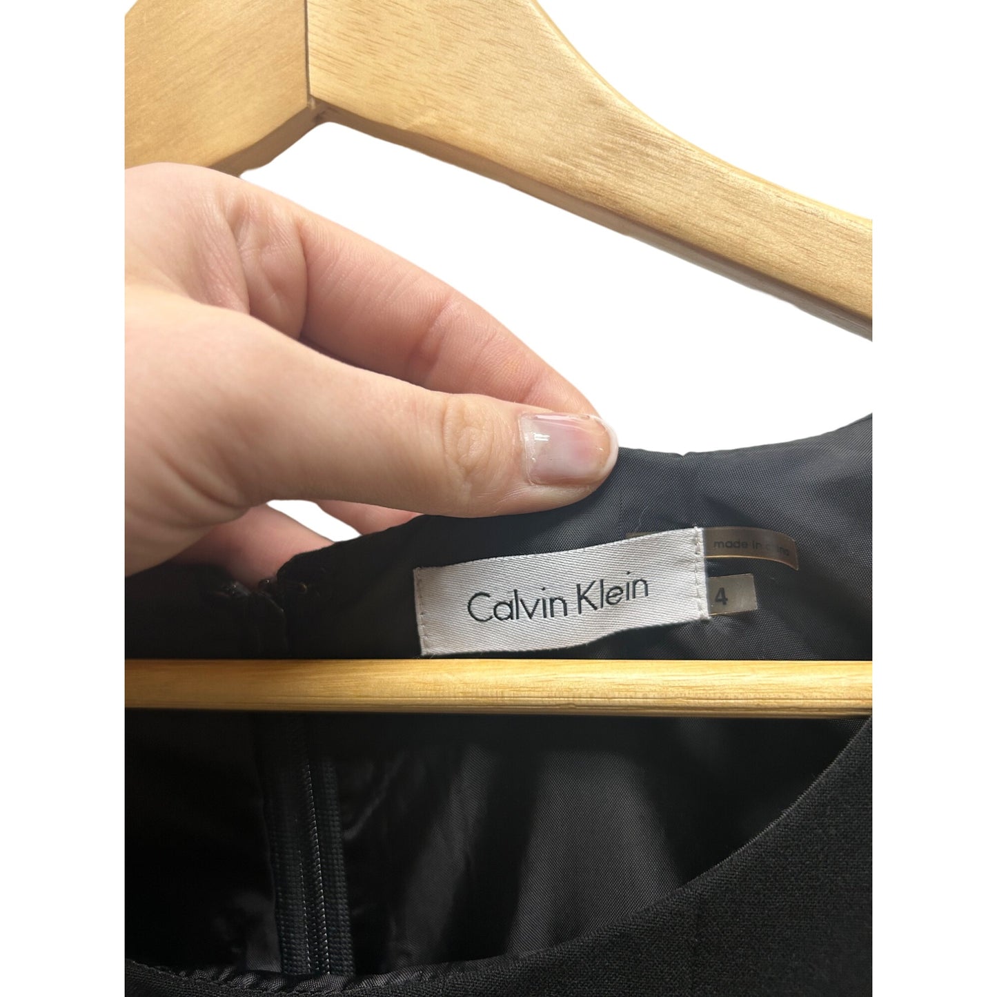Calvin Klein Black A-Line Sleeveless Shift Dress