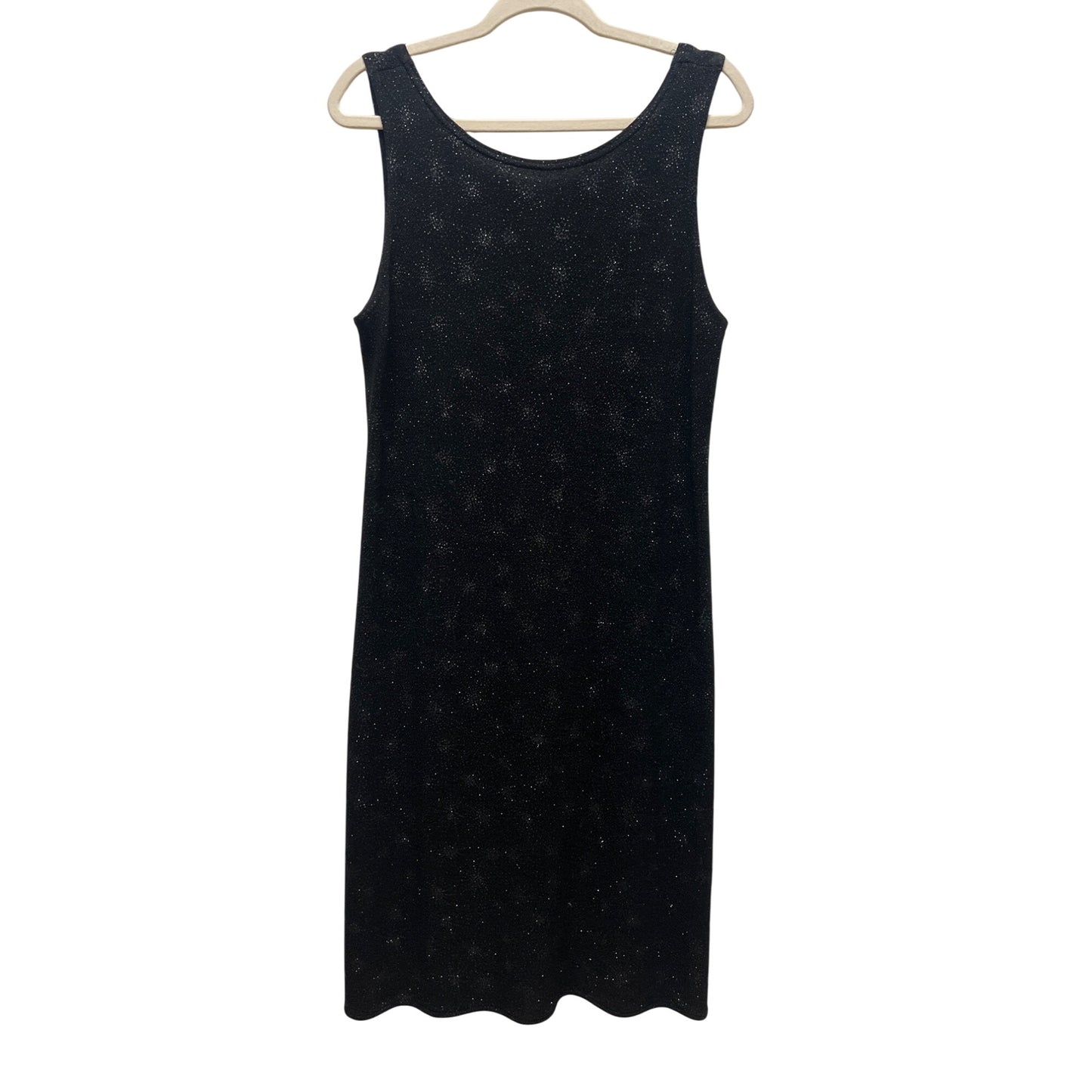 Ronni Nicole by Ouida Vintage 90's Black Sparkle Stretch Cocktail Dress