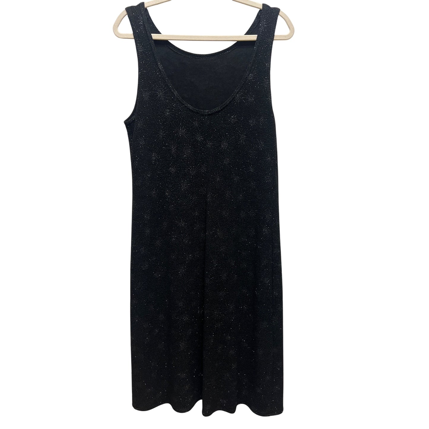 Ronni Nicole by Ouida Vintage 90's Black Sparkle Stretch Cocktail Dress