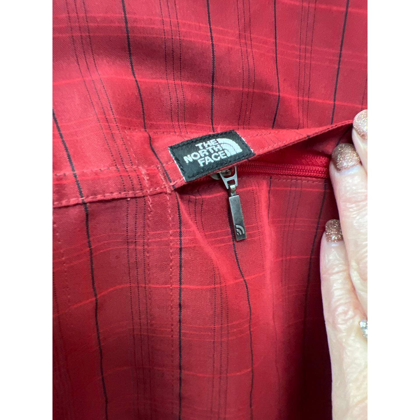 The North Face Red Plaid Long Sleeve Button Down Outdoor Shirt