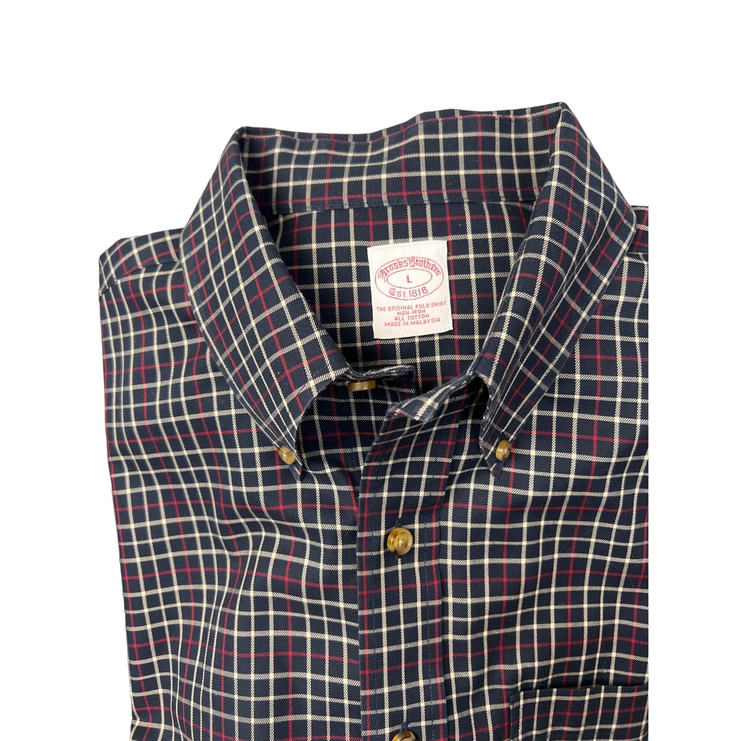 Brooks Brothers The Original Polo Shirt Long Sleeve Plaid Button Down Shirt