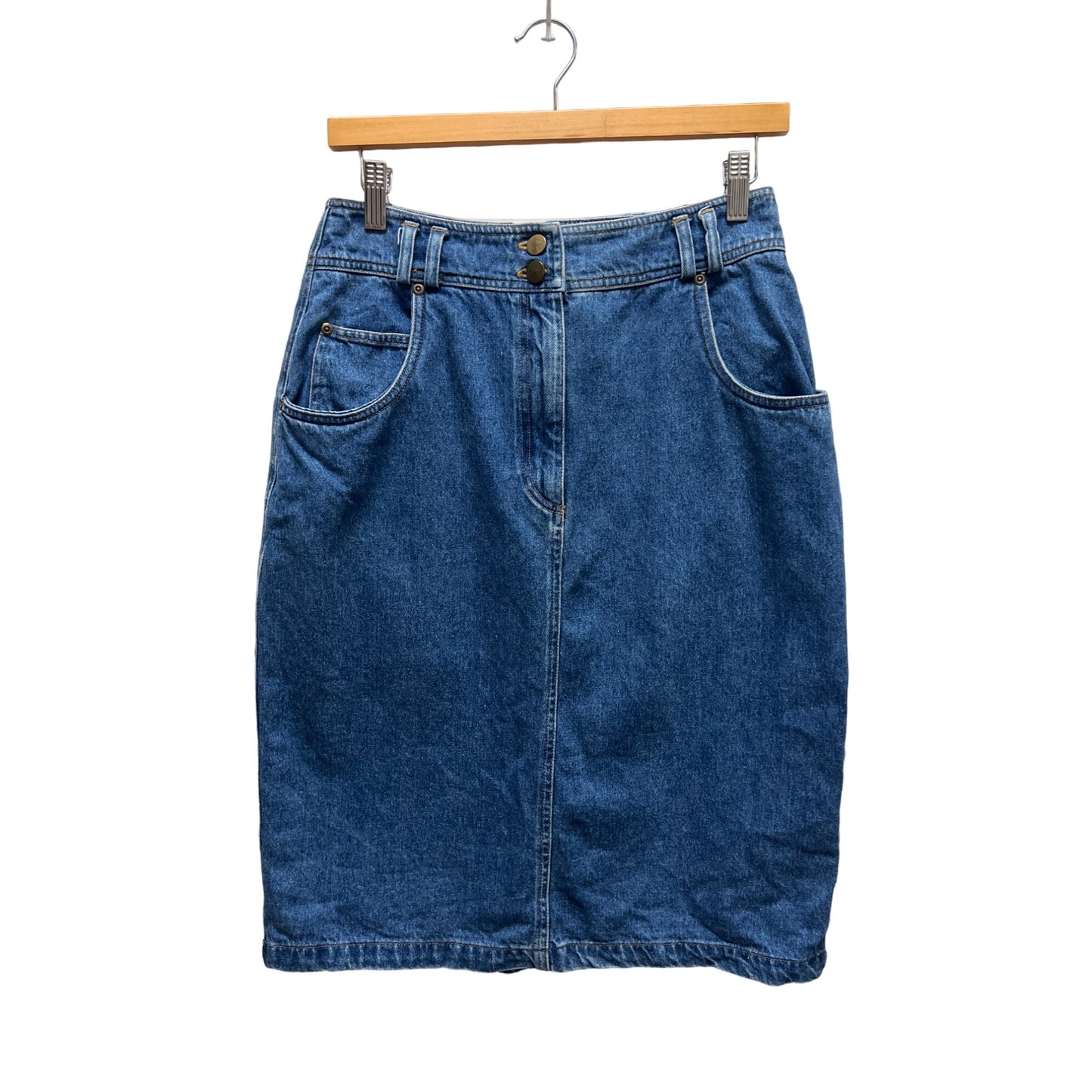 Hook Sport Vintage 90's Knee Length Denim Jean Skirt