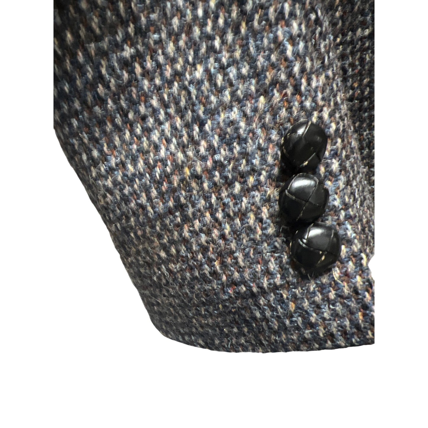 Harris Tweed Vintage 90's Gray Wool Houndstooth Tailored Blazer