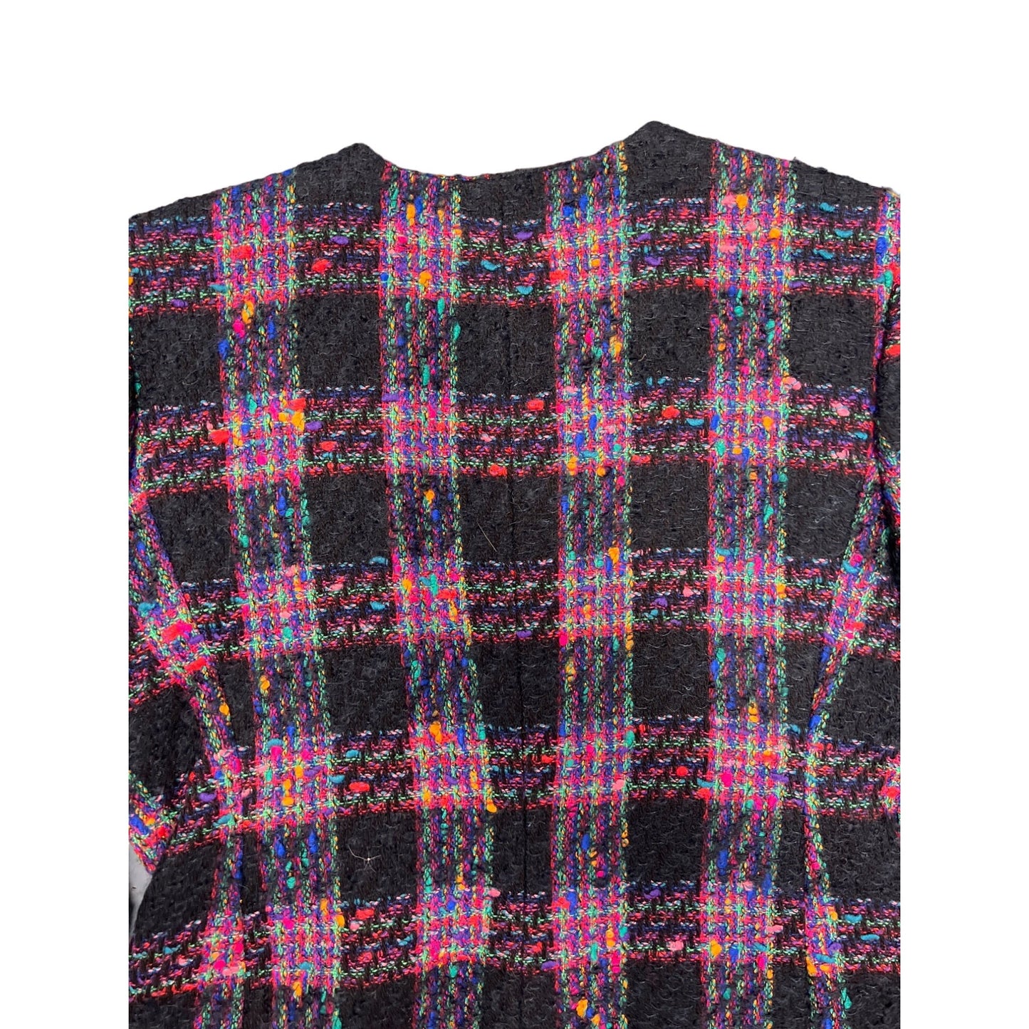 Valerie Stevens Petites MultiColor Mohair Wool Blend Blazer