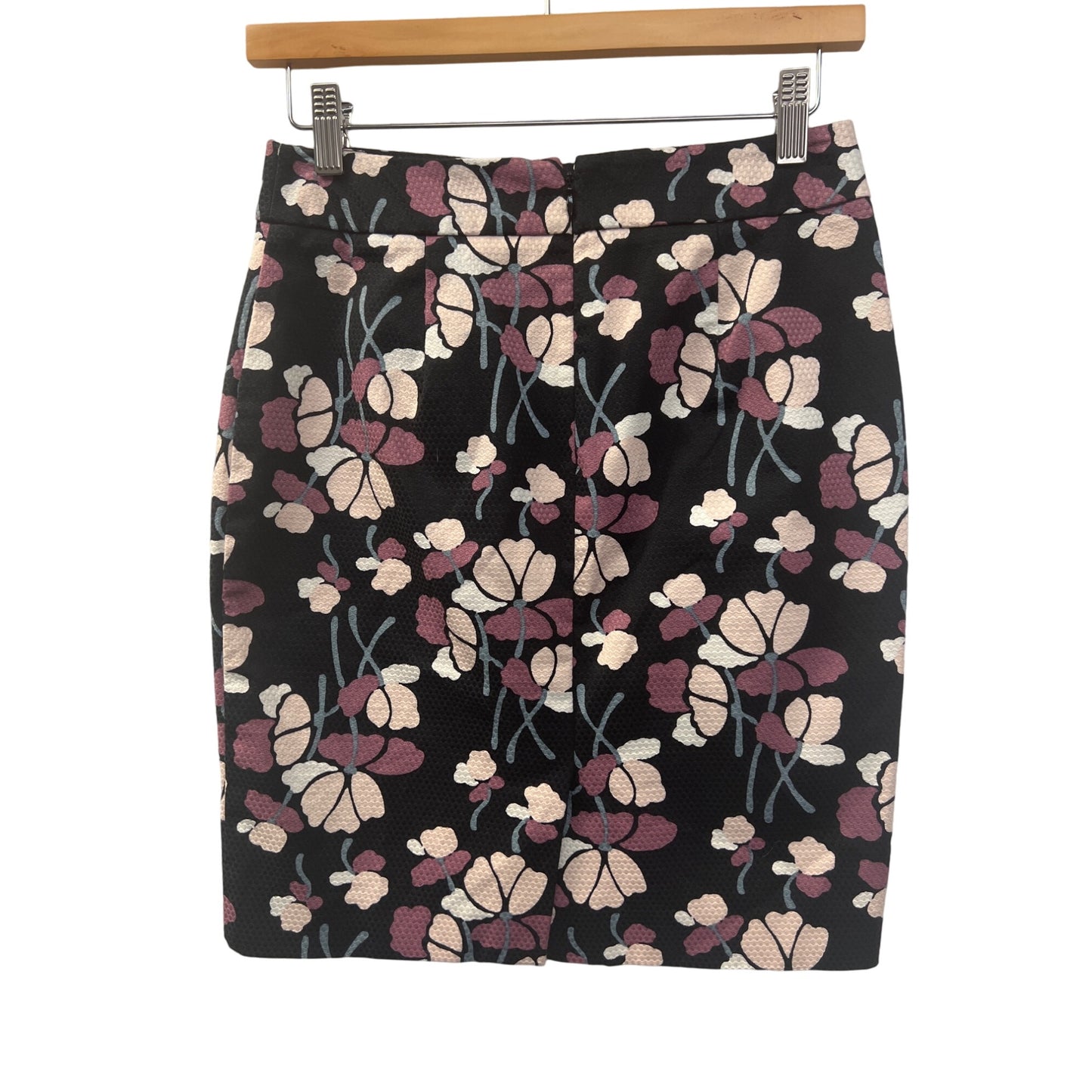 Ann Taylor Factory Petite Floral Cotton Textured Pencil Skirt