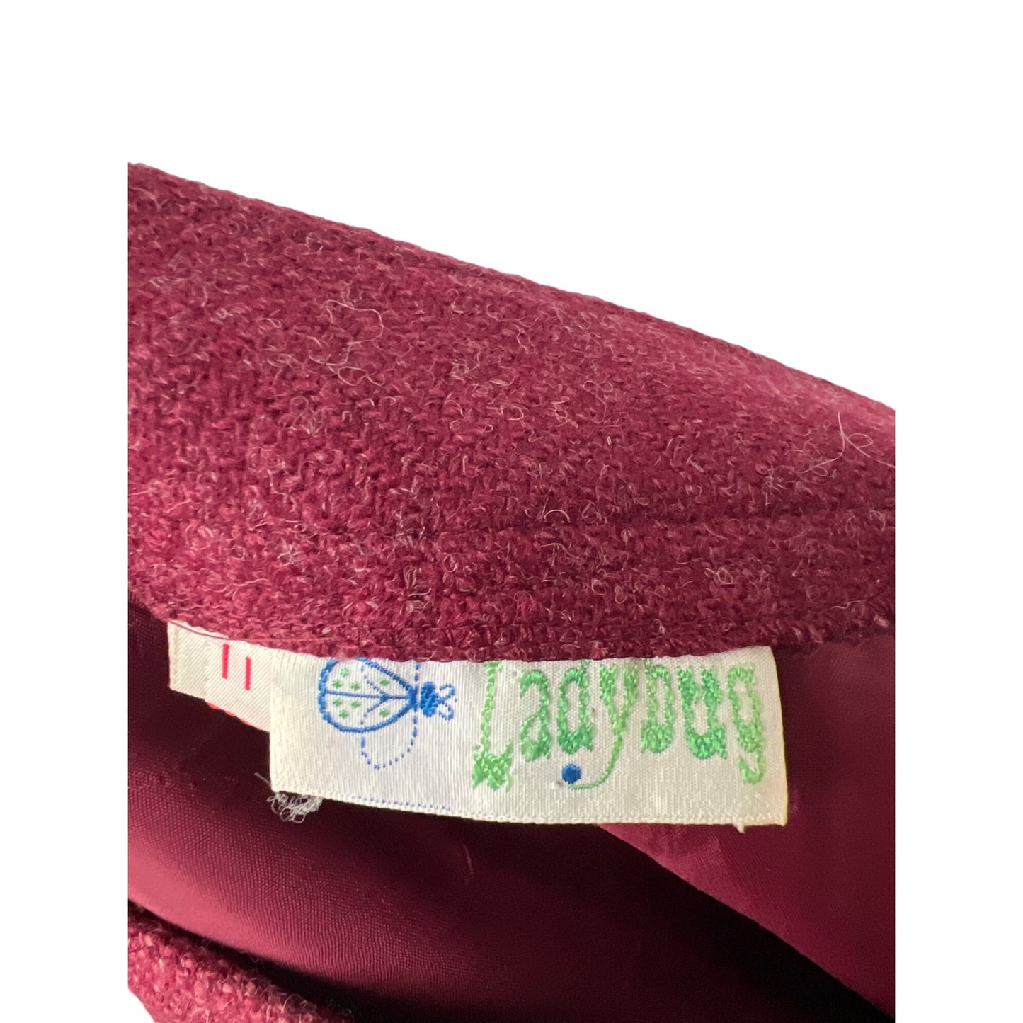 Ladybug Vintage 70's Burgandy Red A-Line Wool Skirt